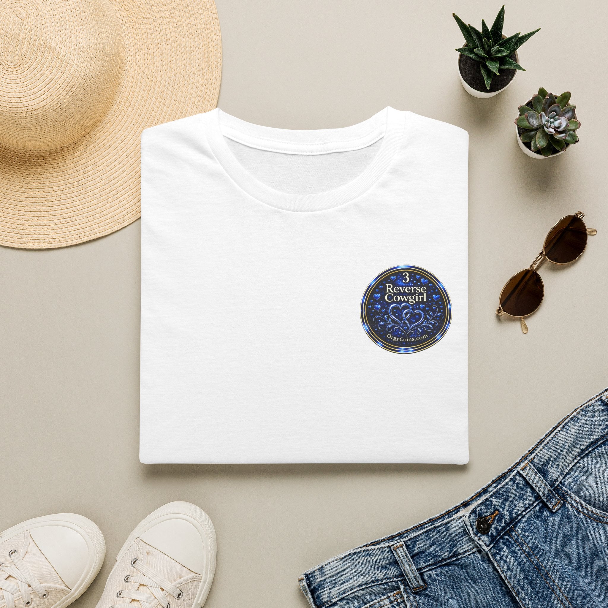 Reverse Cowgirl T‑Shirt — Orgy Coin 3