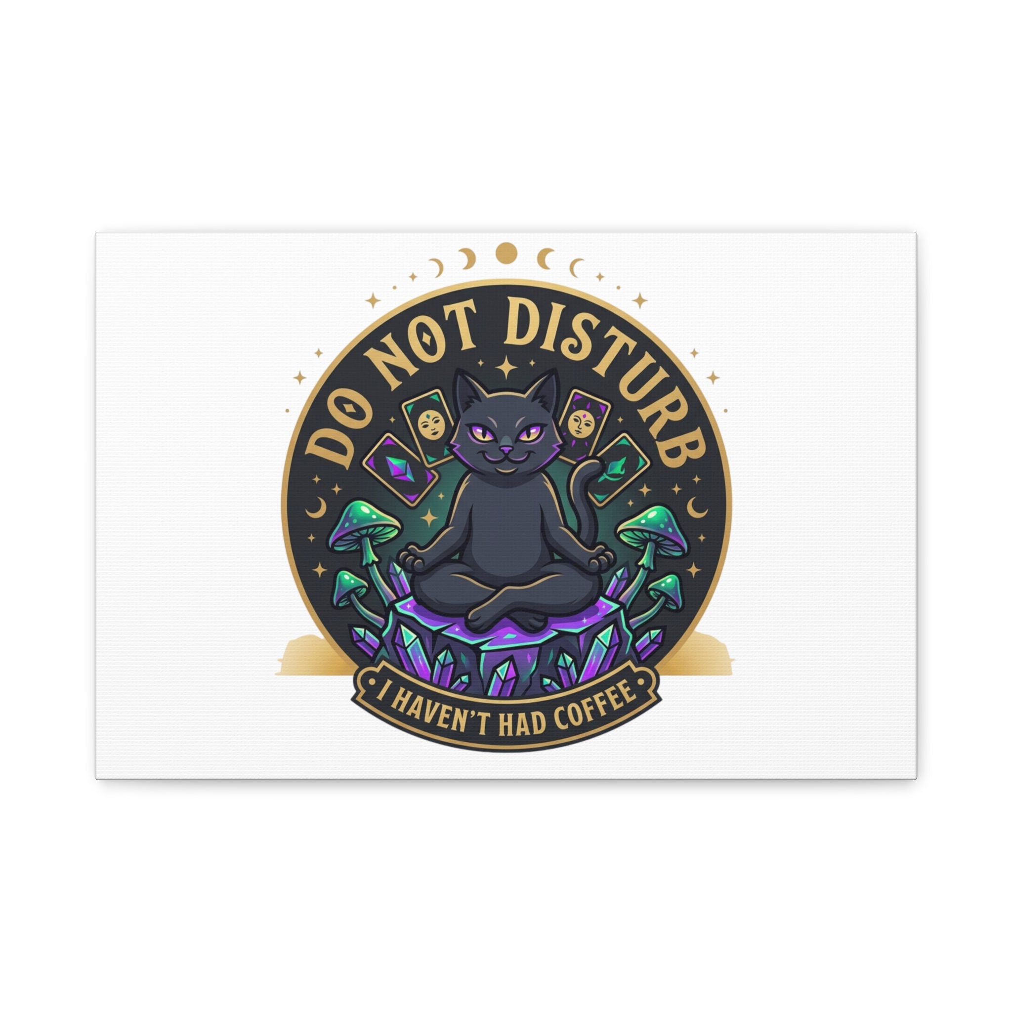 Do Not Disturb Cat Meditation Matte Canvas | witchy, goblincore