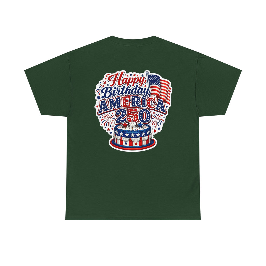 American Flag Hot Air Balloon Tee — "Happy Birthday America 250" Patriotic T-Shirt