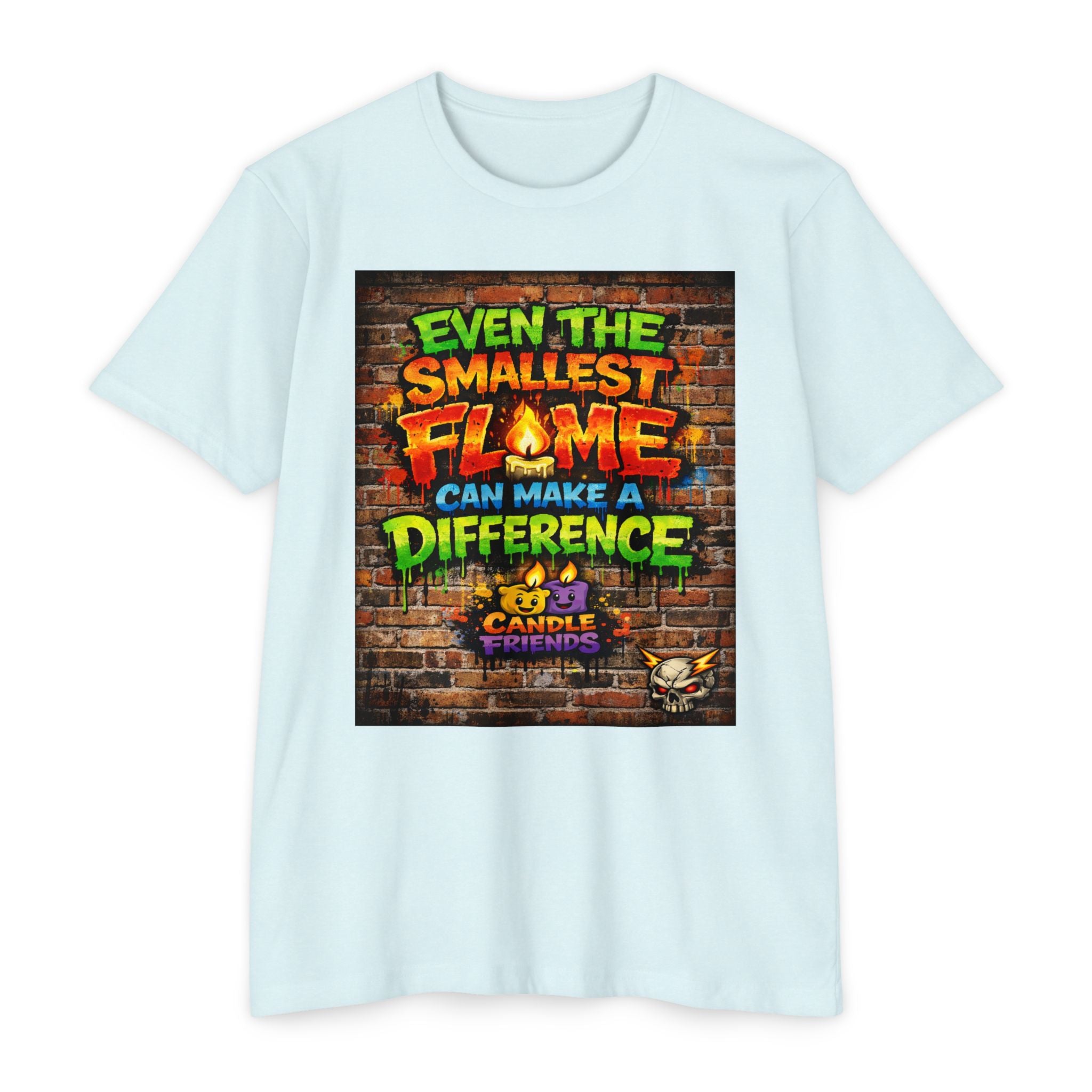 Inspirational Tee: "Even the Smallest Flame Can Make a Difference" Graphic T-Shirt