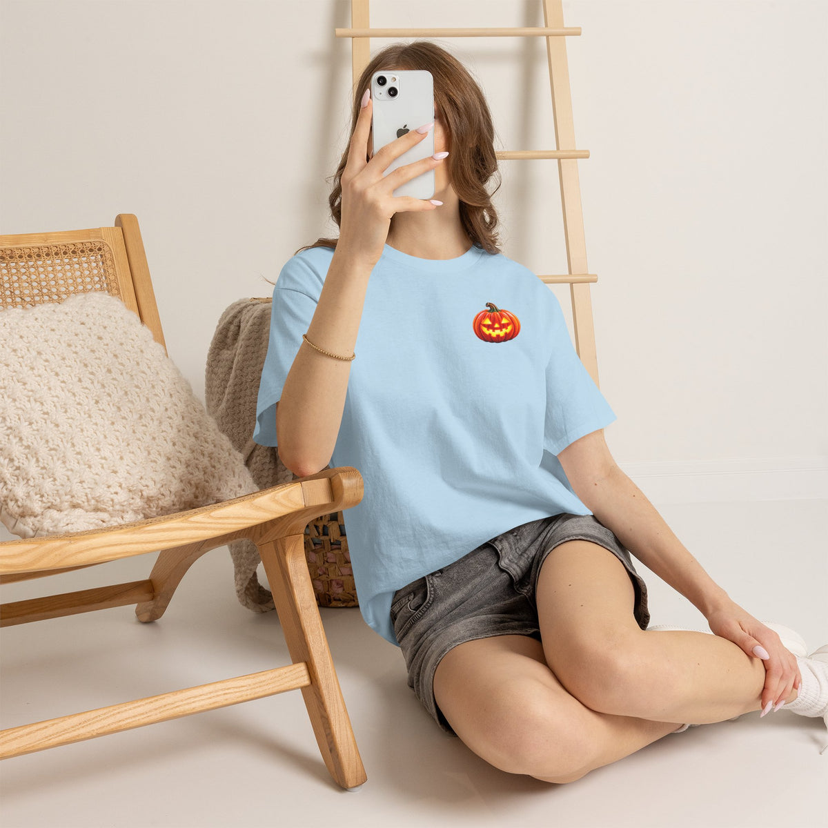 Halloween Raccoon Tee — Cute Jack-o'-Lantern "Happy Halloween" Shirt