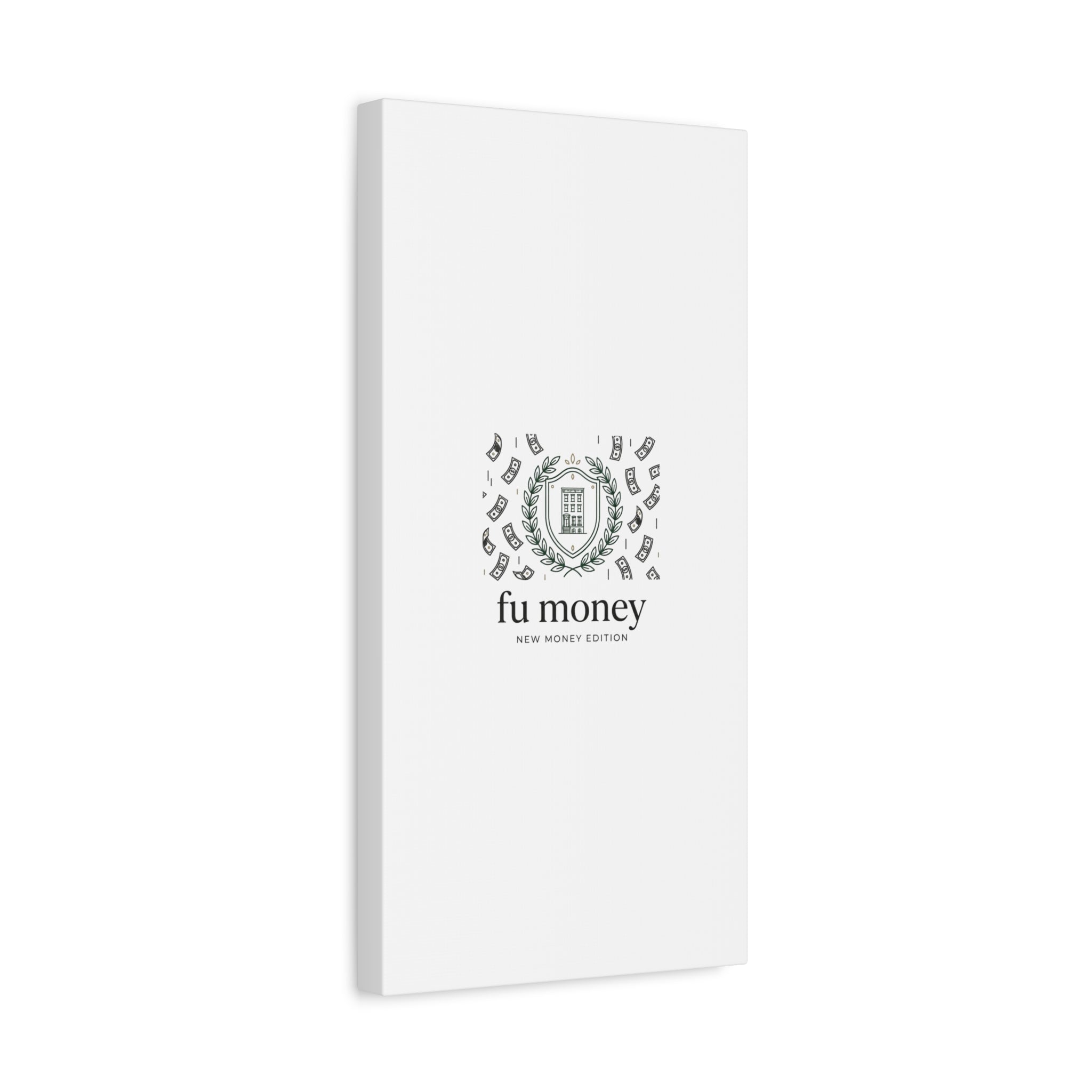 fu money Canvas |New Money Minimalist, Quiet Luxury, Serif Monochrome