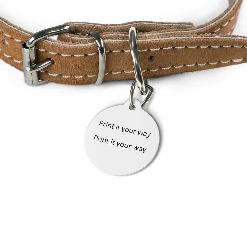 Custom Round Pet Tag — Personalized ID Tag for Dogs & Cats