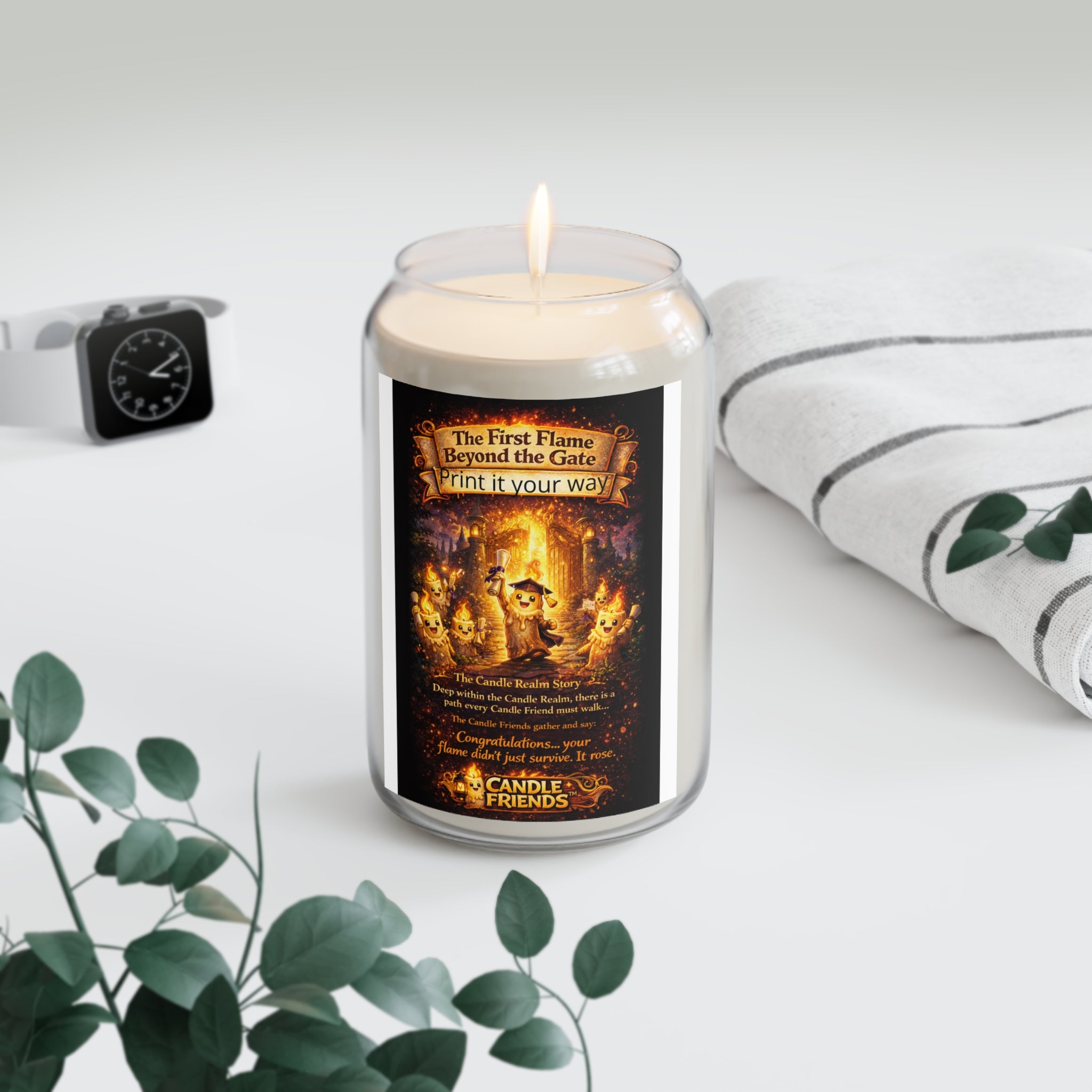 Soy Scented Candle — 'The First Flame Beyond the Gate' 13.75oz