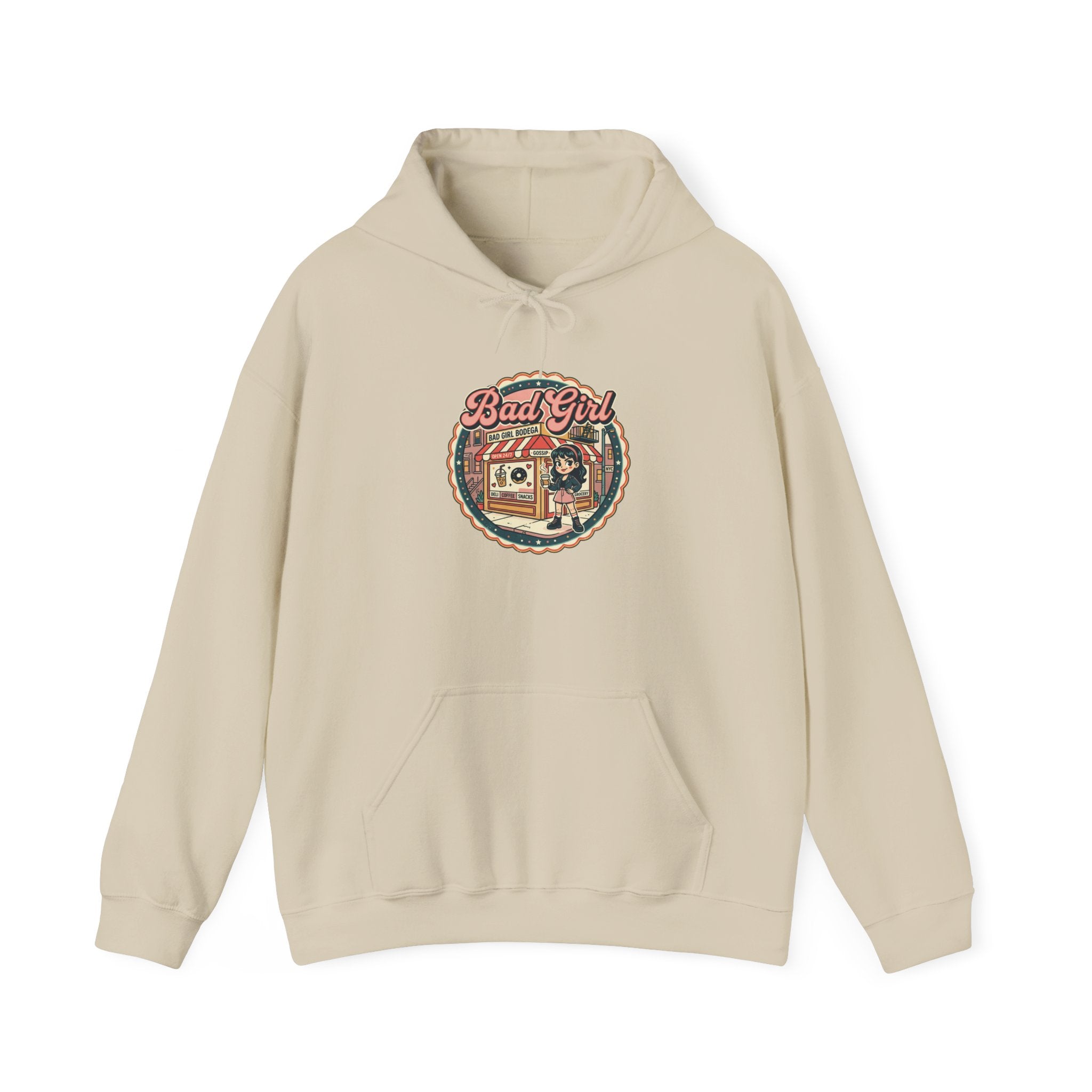 Bodega Deli Crest Hoodie | NYC Y2K Spanglish Varsity, cherries