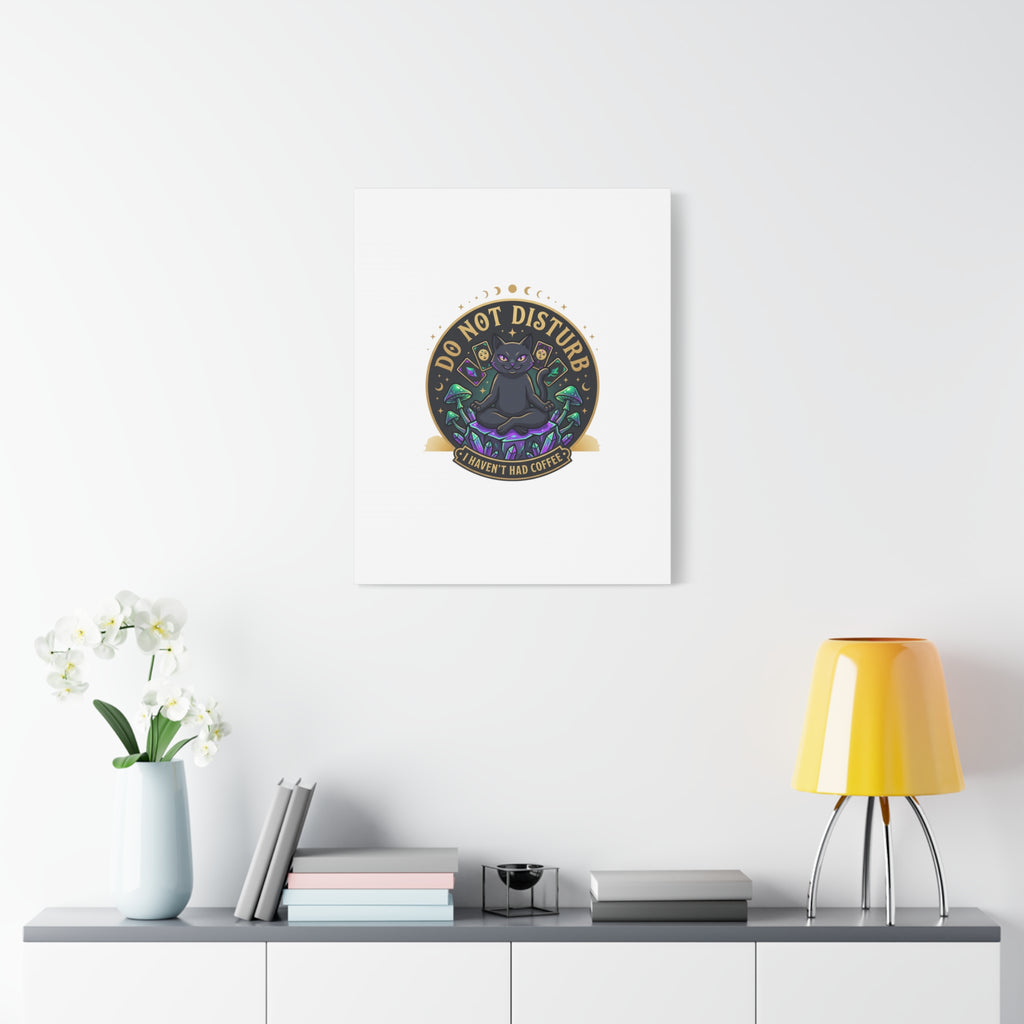 Do Not Disturb Cat Meditation Matte Canvas | witchy, goblincore