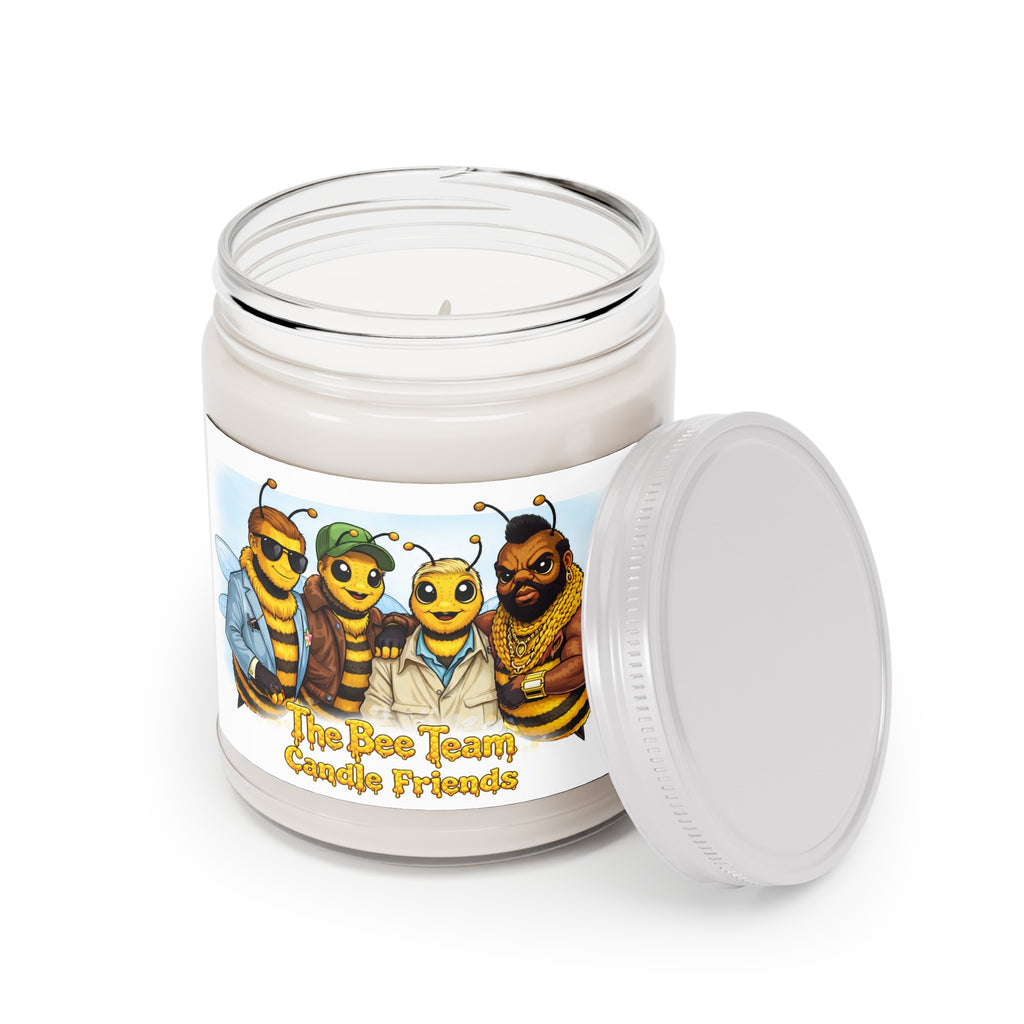 Bee Team Scented Soy Candle — 9oz Jar (White Lid)