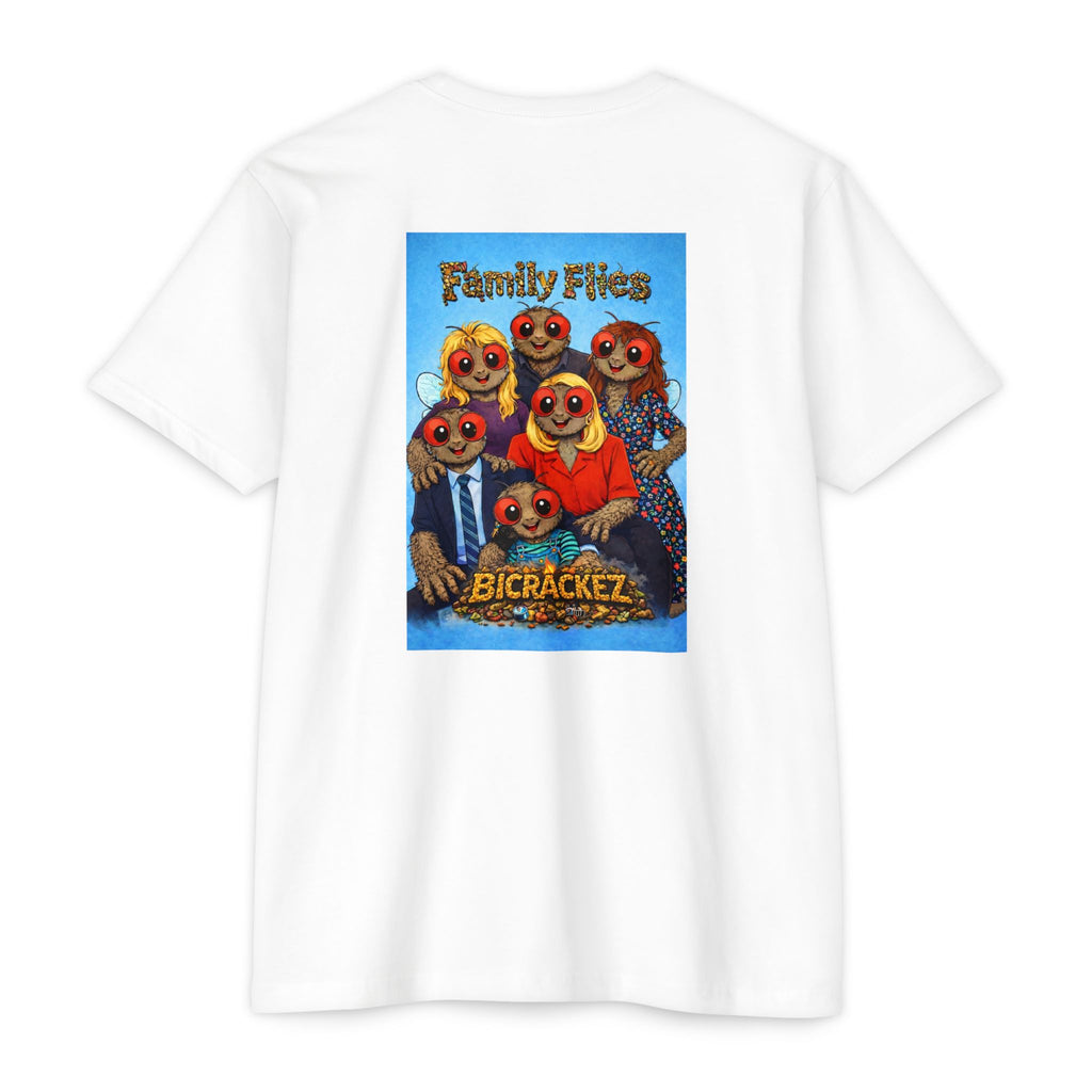 Family Flies Graphic T-Shirt — "Bicracketz" Retro Cartoon Tee