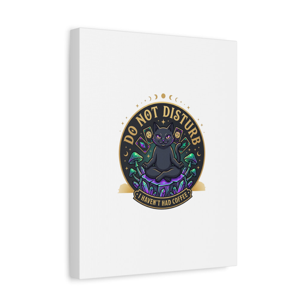 Do Not Disturb Cat Meditation Matte Canvas | witchy, goblincore
