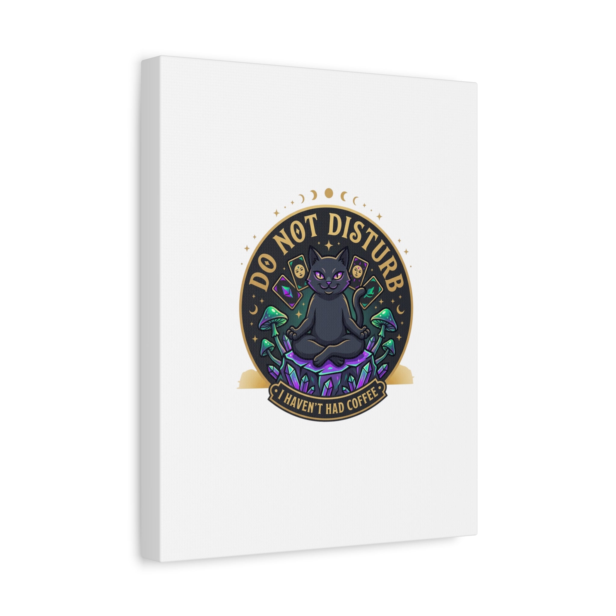 Do Not Disturb Cat Meditation Matte Canvas | witchy, goblincore