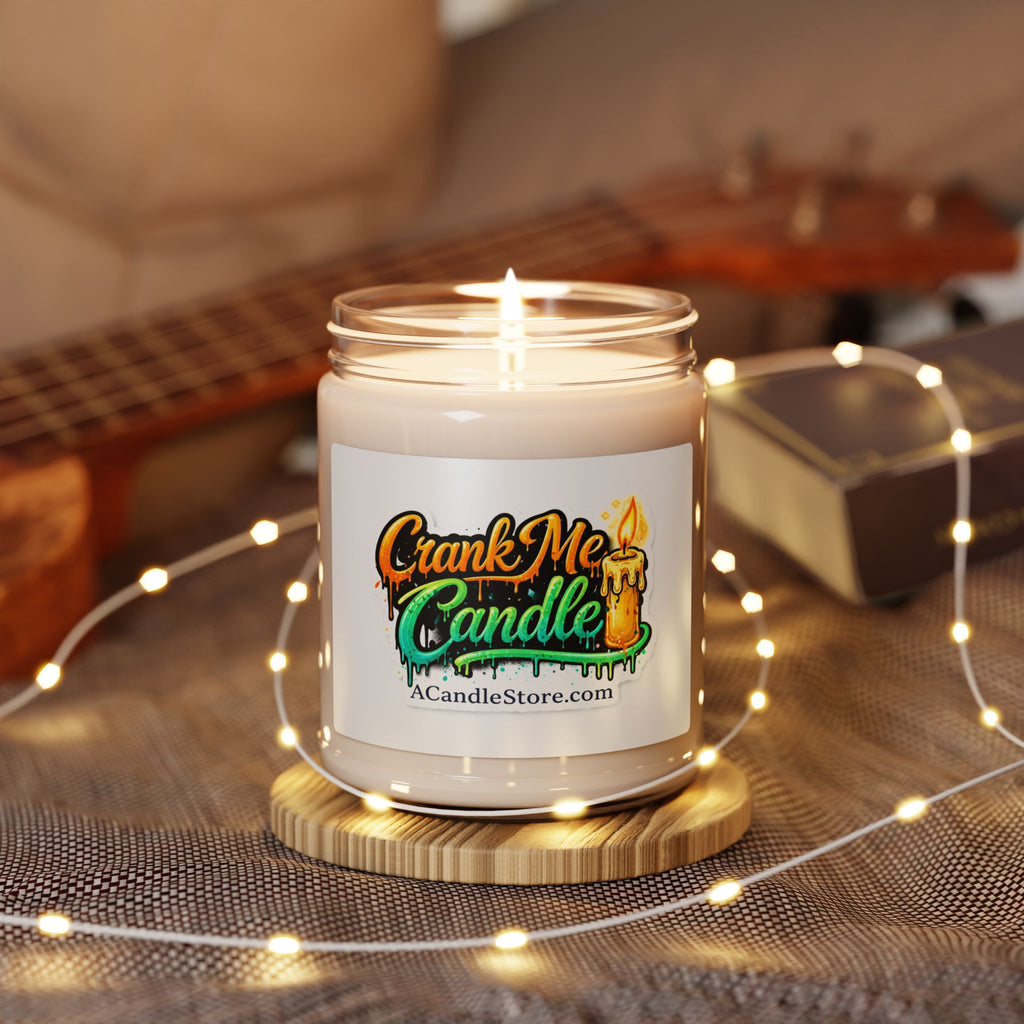 Scented Soy Candle 9oz — "Crank Me Candle" Jar Candle, Aromatic Gift for Home, Spa & Relaxation