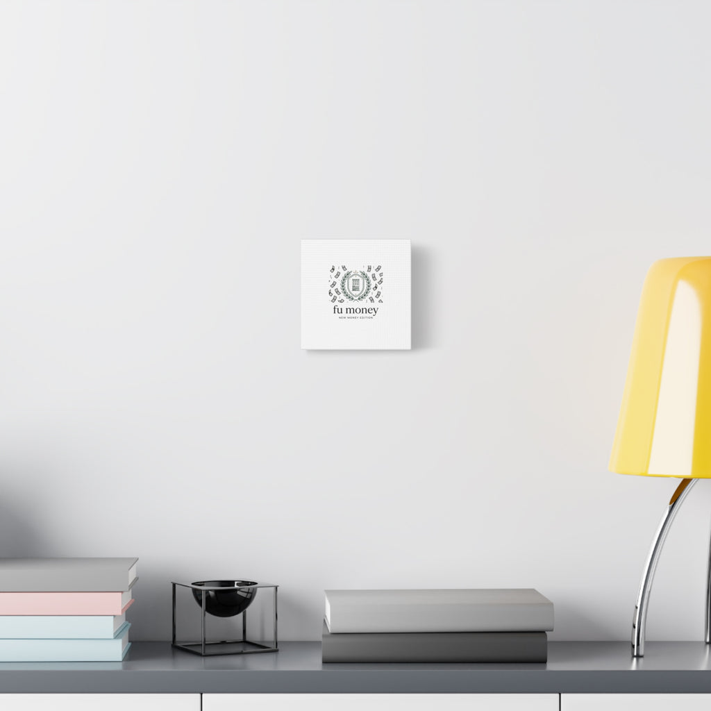 fu money Canvas |New Money Minimalist, Quiet Luxury, Serif Monochrome