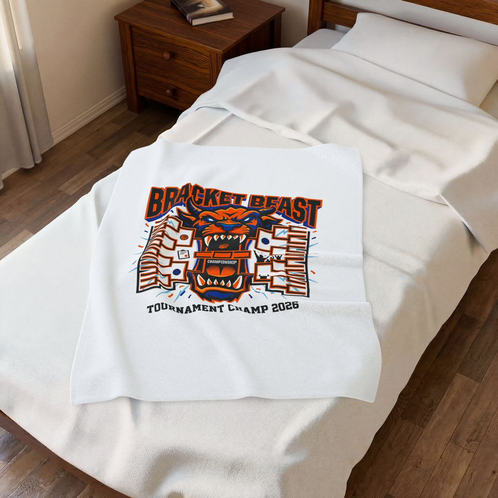 Bracket Beast Plush Blanket | college tournament, bracket, gameday