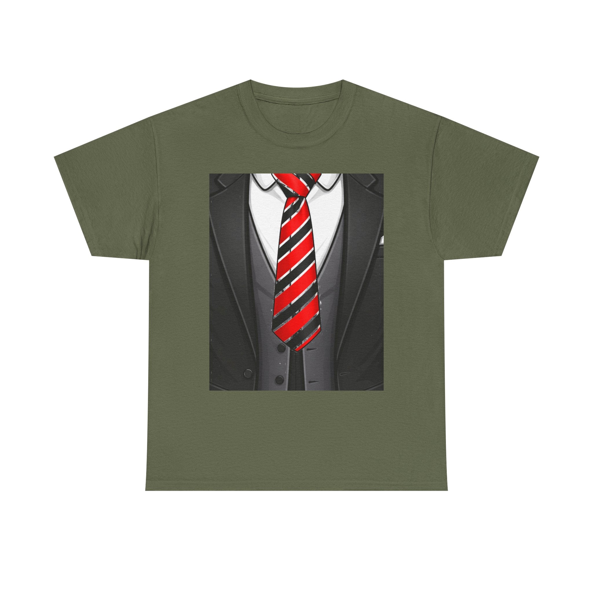 Suit & Red Striped Tie Graphic Tee