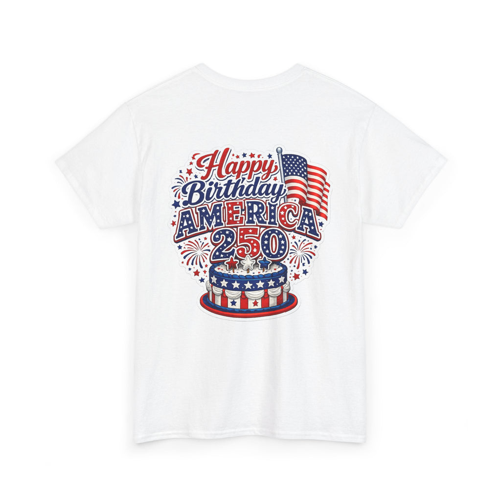 American Flag Hot Air Balloon Tee — "Happy Birthday America 250" Patriotic T-Shirt