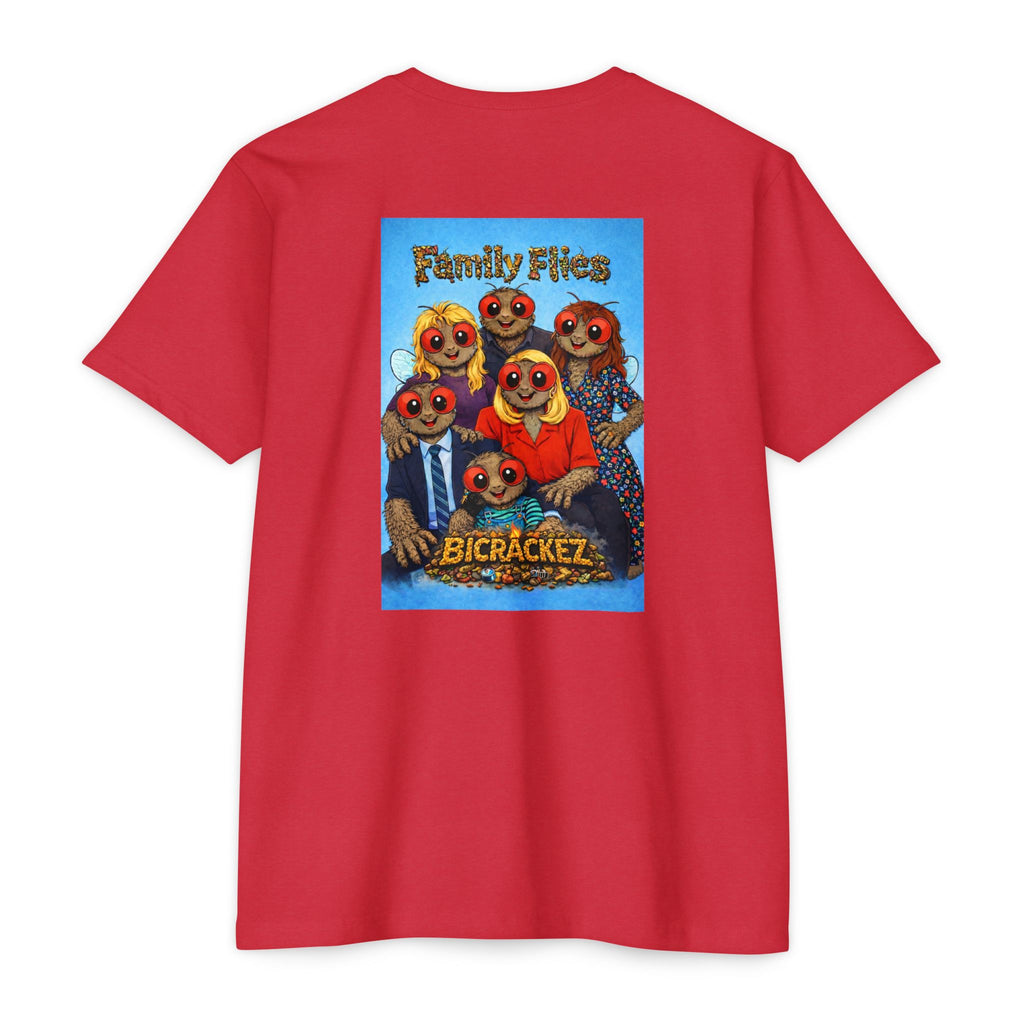 Family Flies Graphic T-Shirt — "Bicracketz" Retro Cartoon Tee