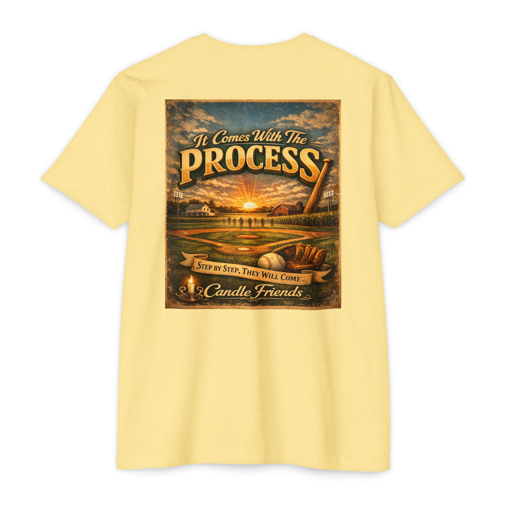 It Comes With The Process T-Shirt — Vintage Sunset 'Step By Step' Graphic Tee