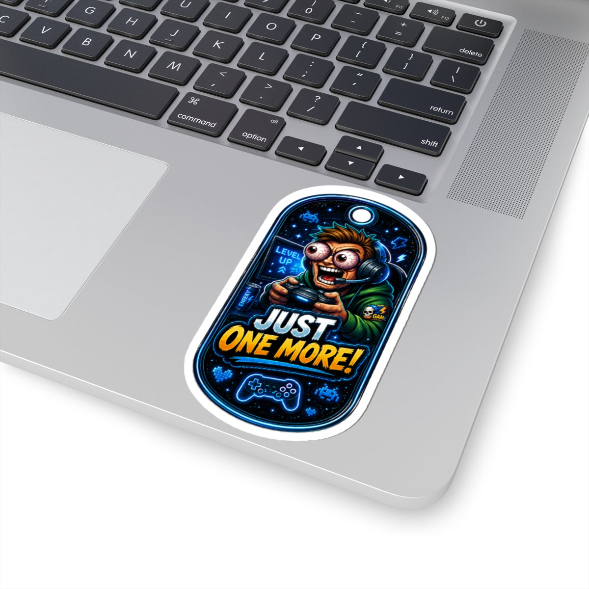 Just One More! Gamer Sticker — Funny Video Game Controller Kiss-Cut Decal