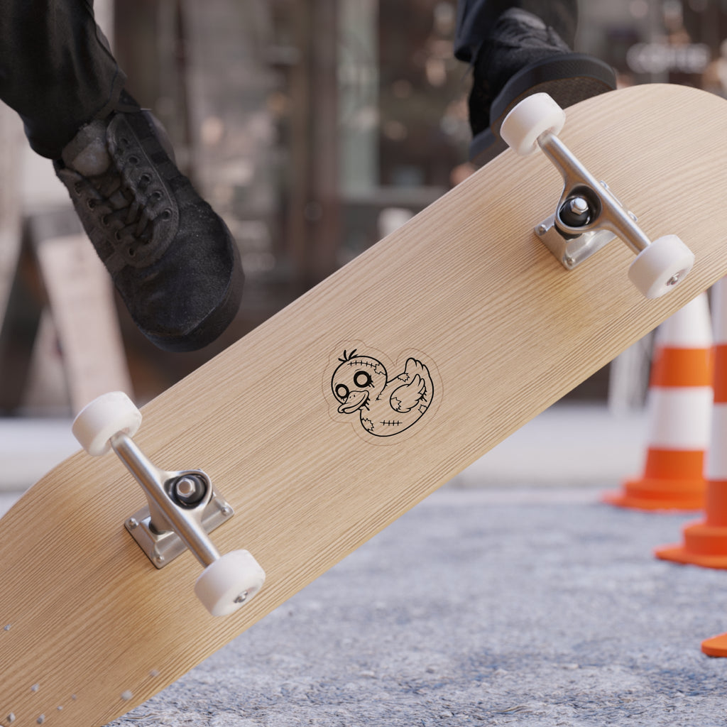 Zombie Rubber Duck Die-Cut Sticker — Transparent Outdoor Vinyl