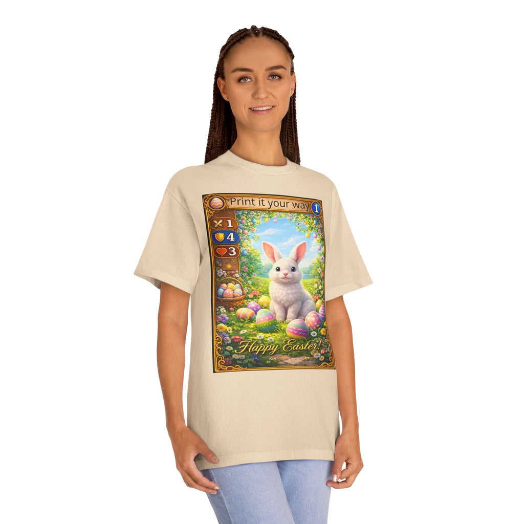 Easter Bunny Card Tee — "Happy Easter" Graphic T-Shirt