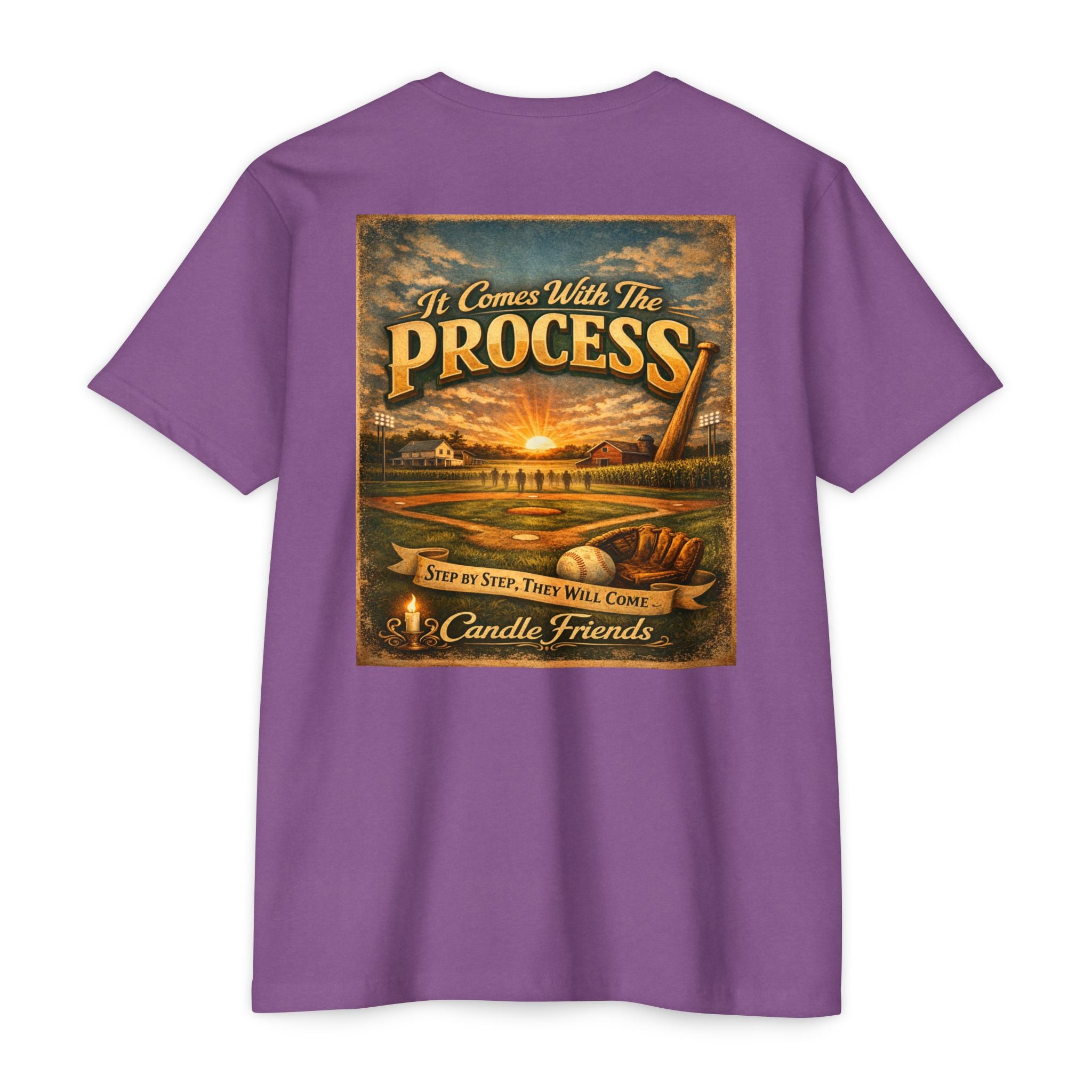 It Comes With The Process T-Shirt — Vintage Sunset 'Step By Step' Graphic Tee
