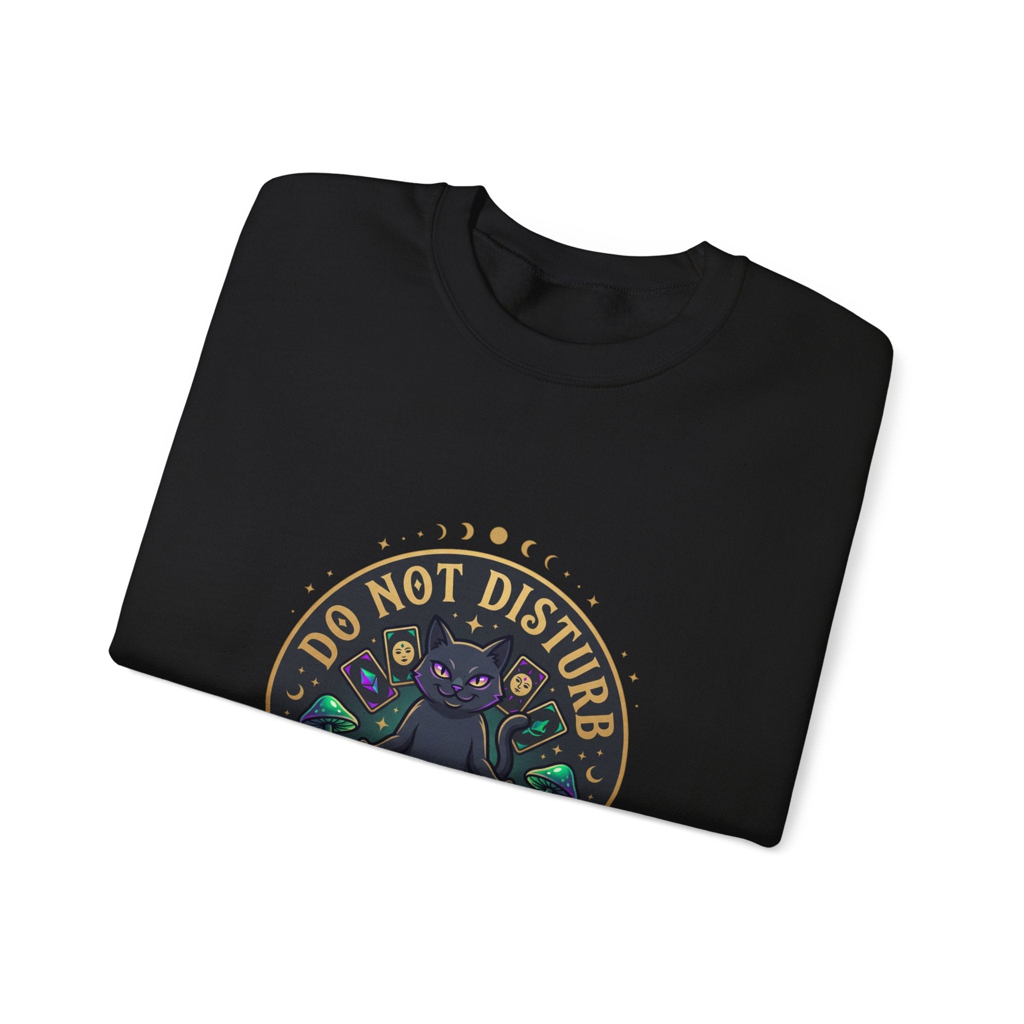 Do Not Disturb Cat Crewneck Sweatshirt | witchy goblincore, chaos energy