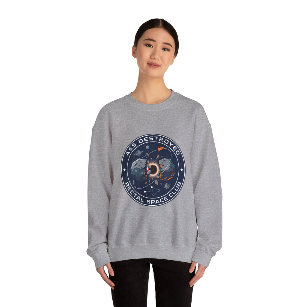 Mission Patch Cosmic Rocket Crewneck, space astronaut, mission patch, hard sci-fi