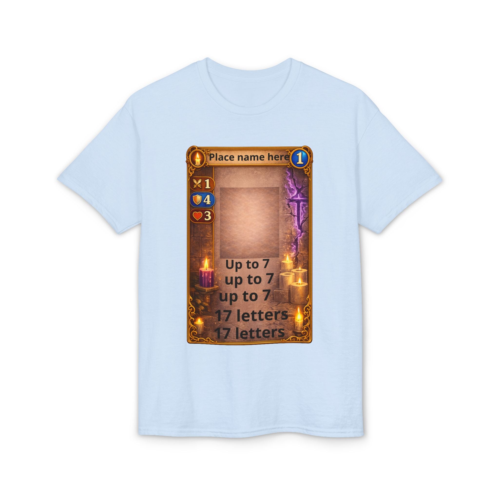 Trading Card Game Spell Card T-Shirt — Customizable Fantasy Card Design