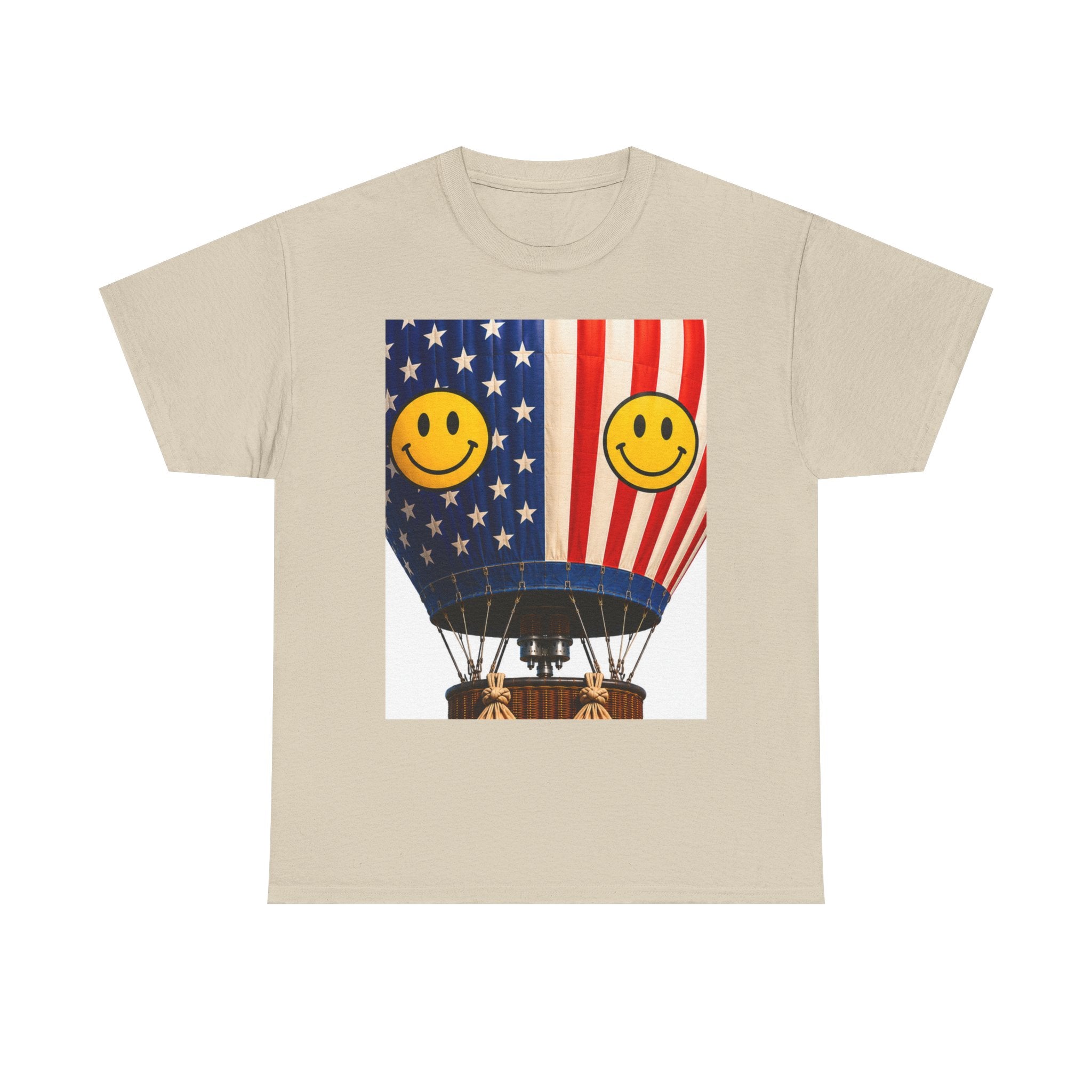 American Flag Hot Air Balloon Tee — "Happy Birthday America 250" Patriotic T-Shirt