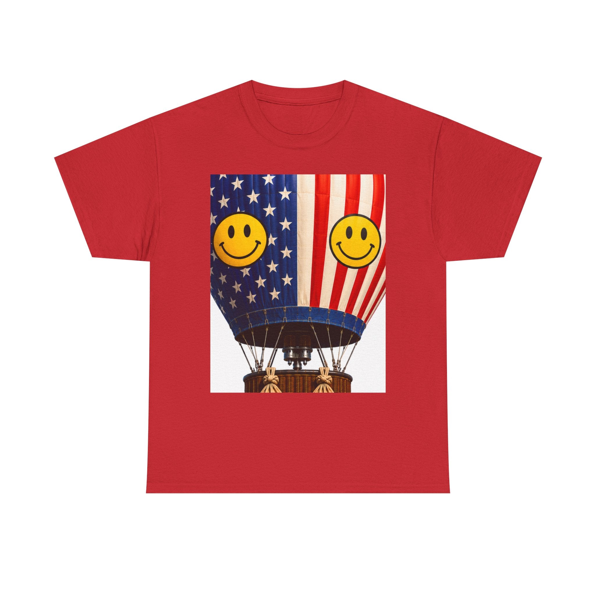 American Flag Hot Air Balloon Tee — "Happy Birthday America 250" Patriotic T-Shirt