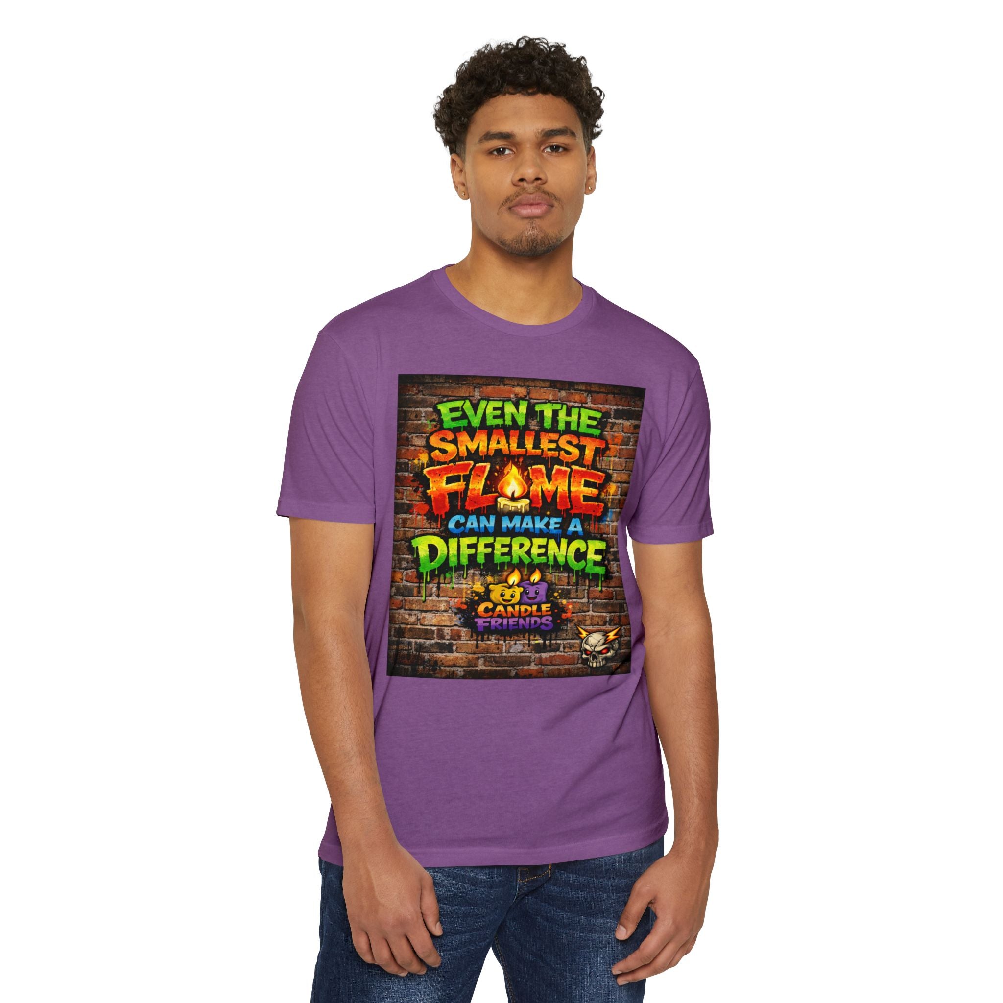 Inspirational Tee: "Even the Smallest Flame Can Make a Difference" Graphic T-Shirt