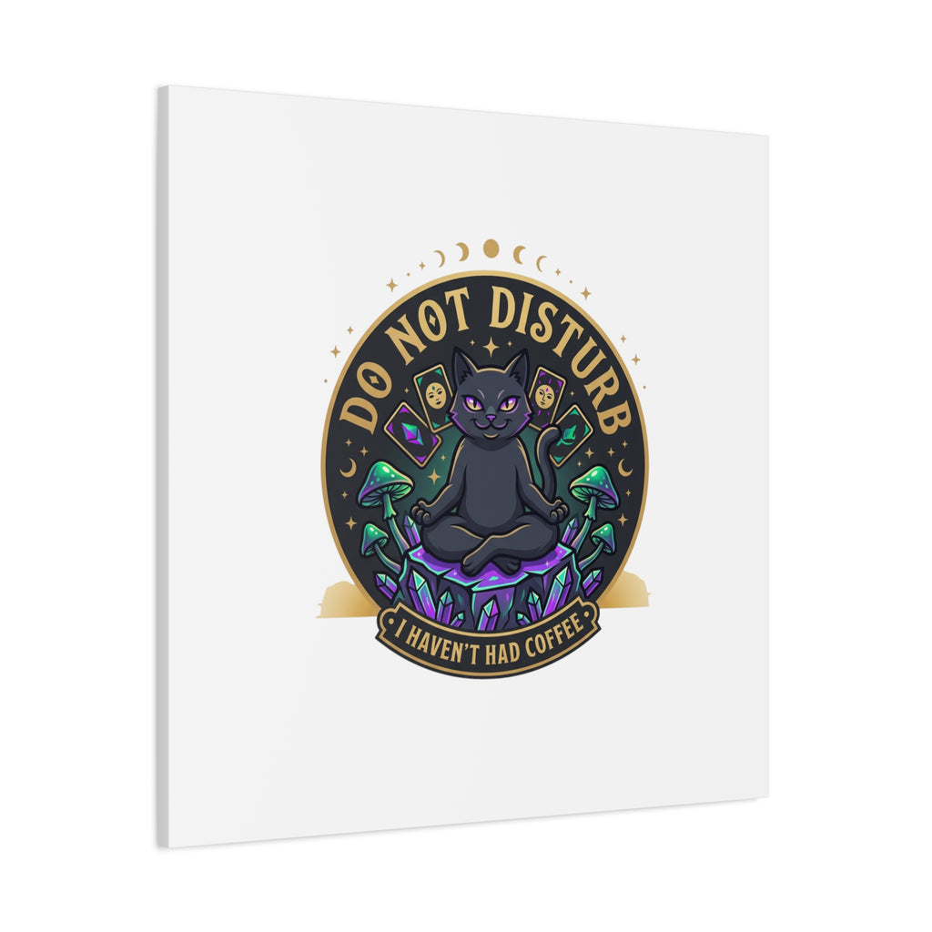 Do Not Disturb Cat Meditation Matte Canvas | witchy, goblincore