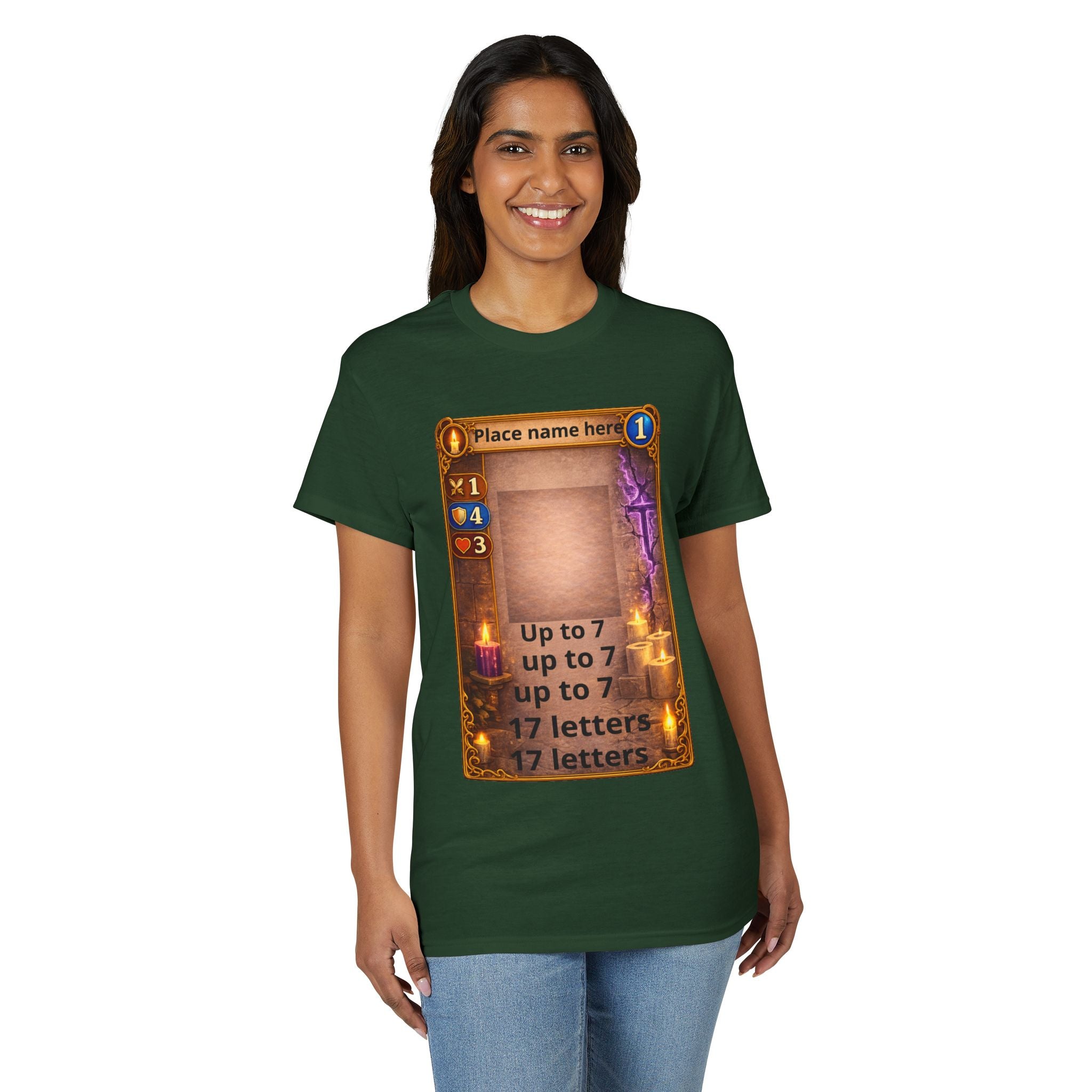 Trading Card Game Spell Card T-Shirt — Customizable Fantasy Card Design