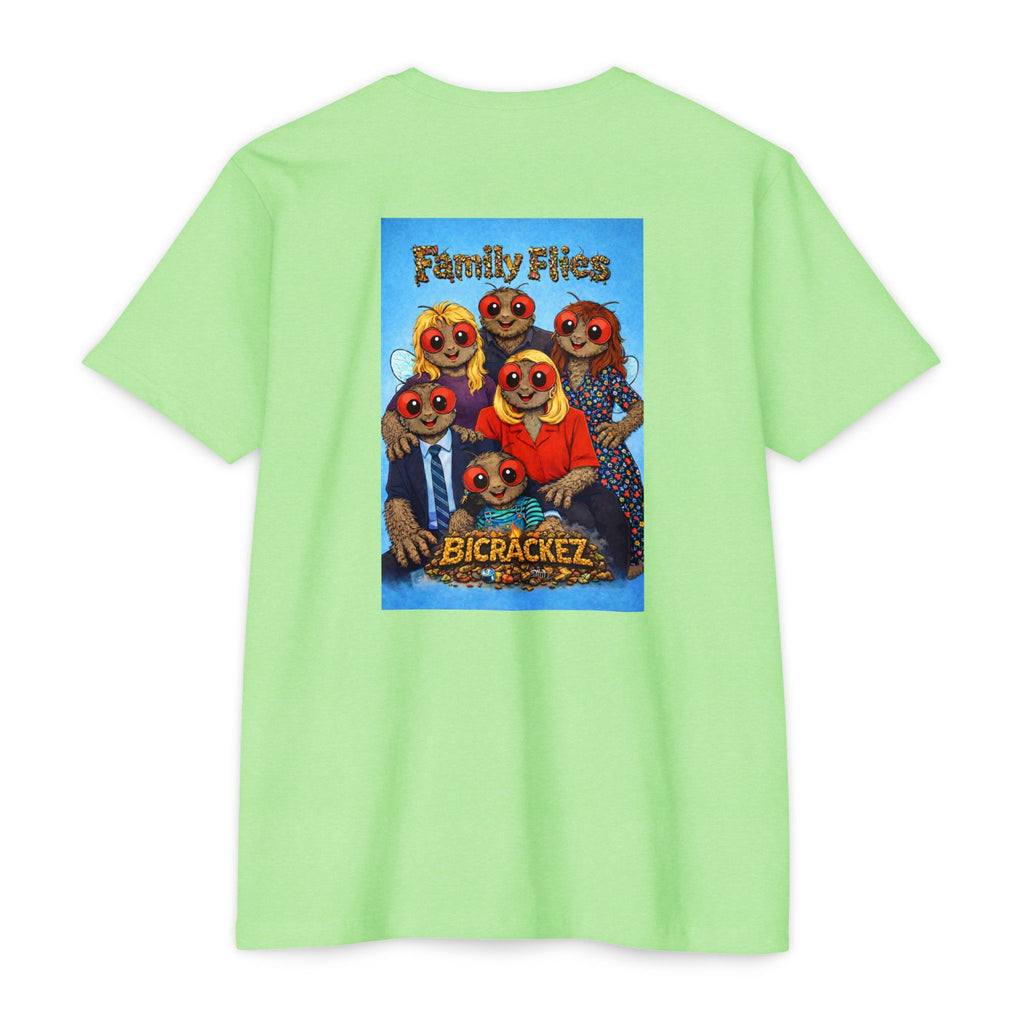 Family Flies Graphic T-Shirt — "Bicracketz" Retro Cartoon Tee