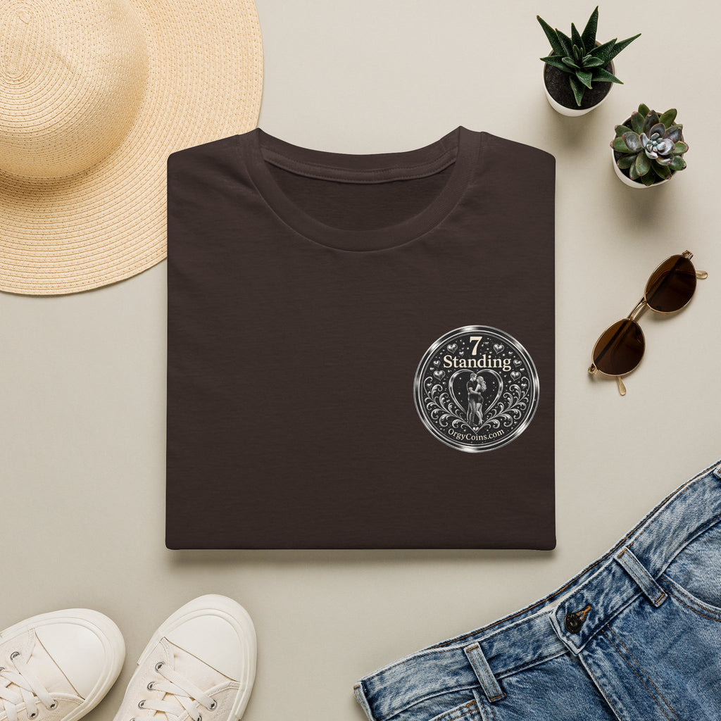 Standing Seven Orgy Coin Graphic T-Shirt