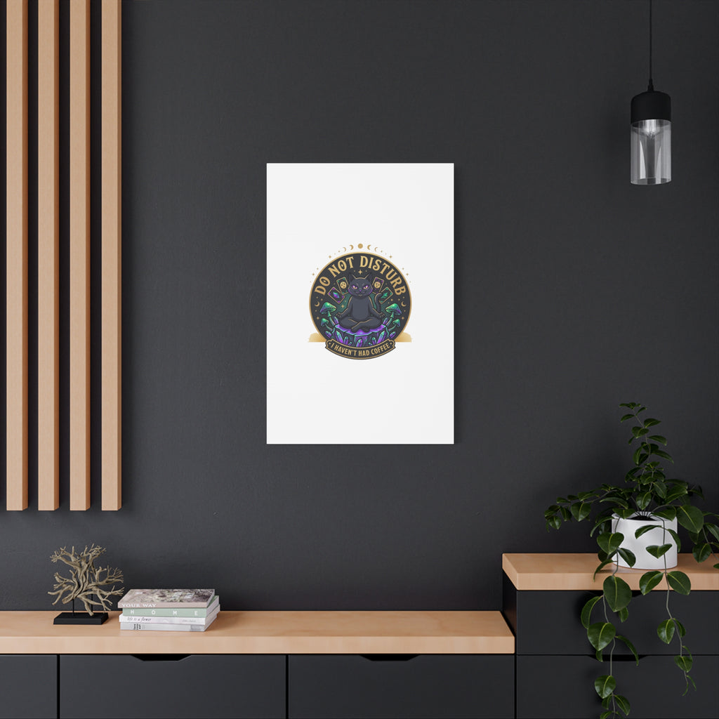 Do Not Disturb Cat Meditation Matte Canvas | witchy, goblincore