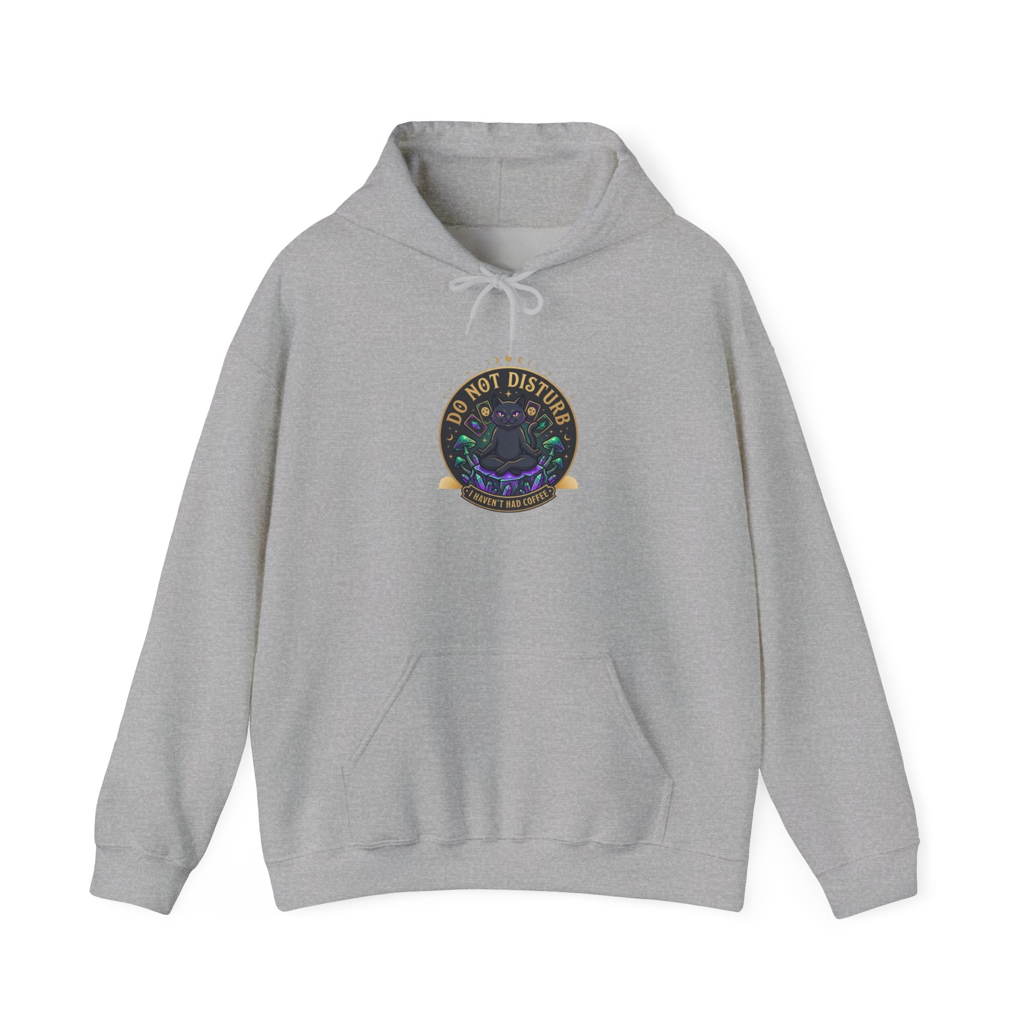 Not Disturbing Cat Crest Hoodie | witchy goblincore, celestial crystals