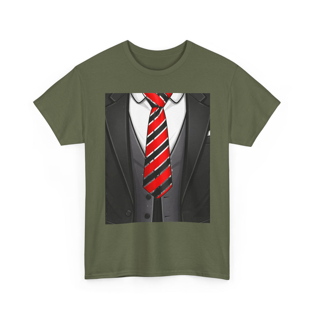 Suit & Red Striped Tie Graphic Tee