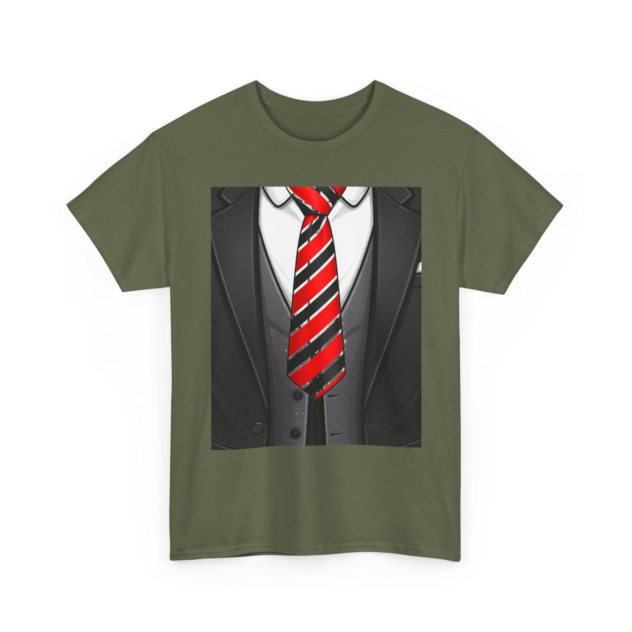 Suit & Red Striped Tie Graphic Tee