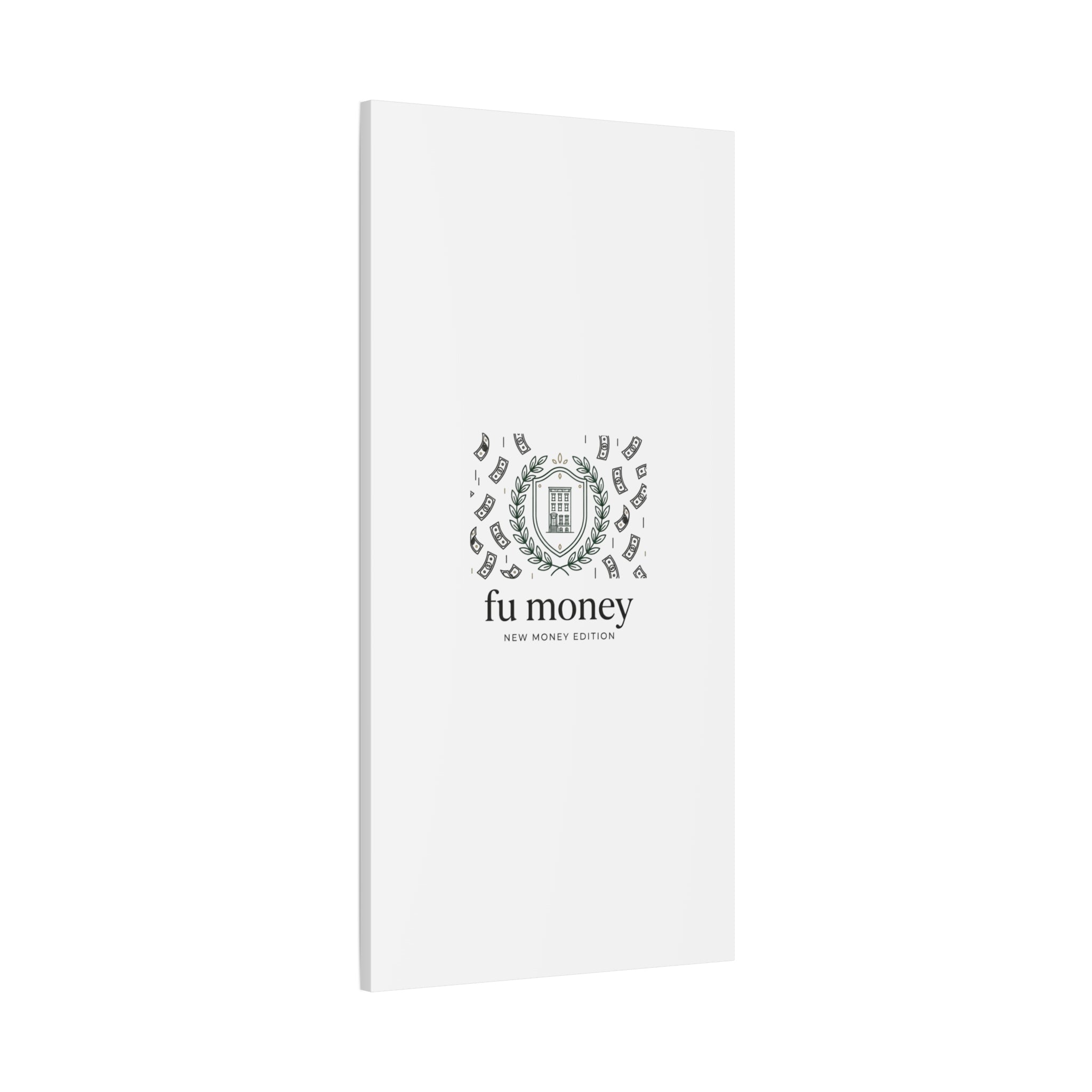 fu money Canvas |New Money Minimalist, Quiet Luxury, Serif Monochrome