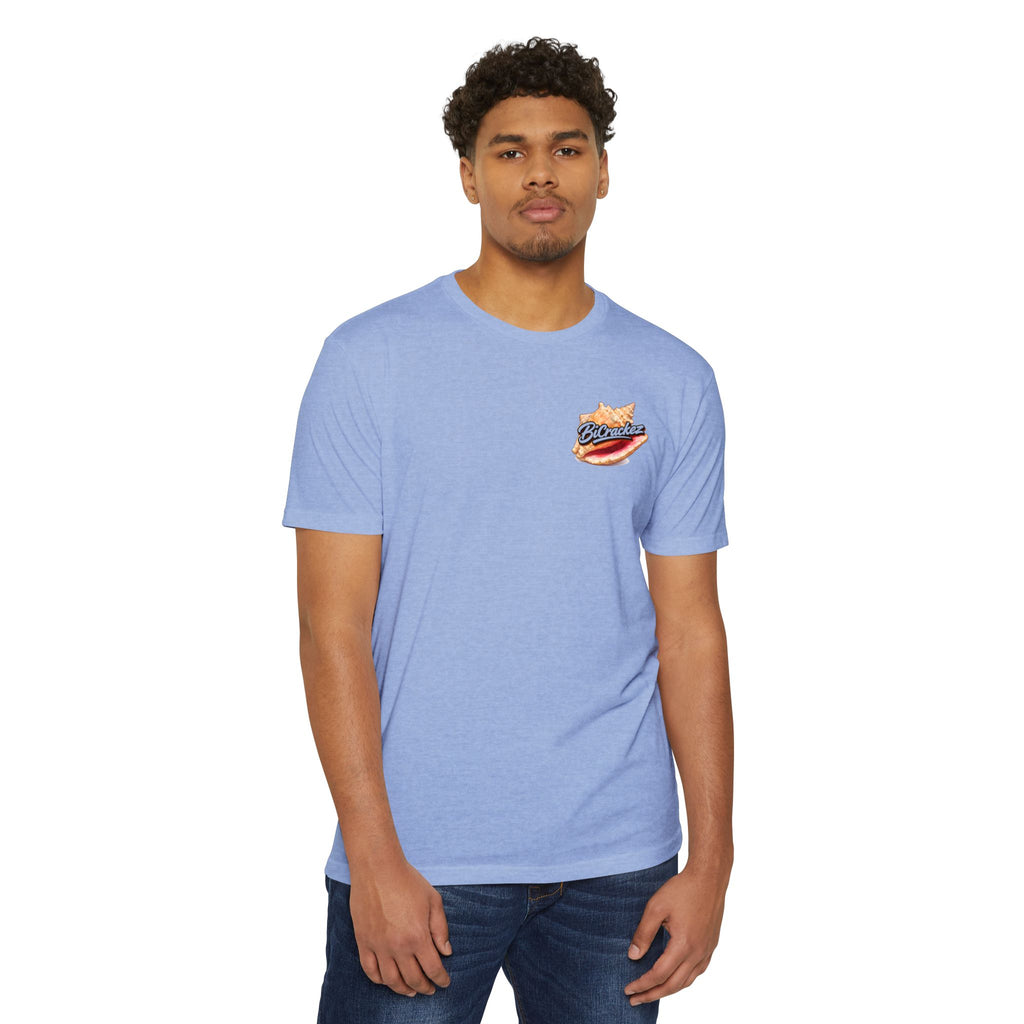 Conch Joke T-Shirt — Retro Beach Photo Tee with "That's a big conch" Graphic