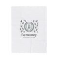quiet luxury crest Velveteen Plush Blanket | old money minimalist, monochrome