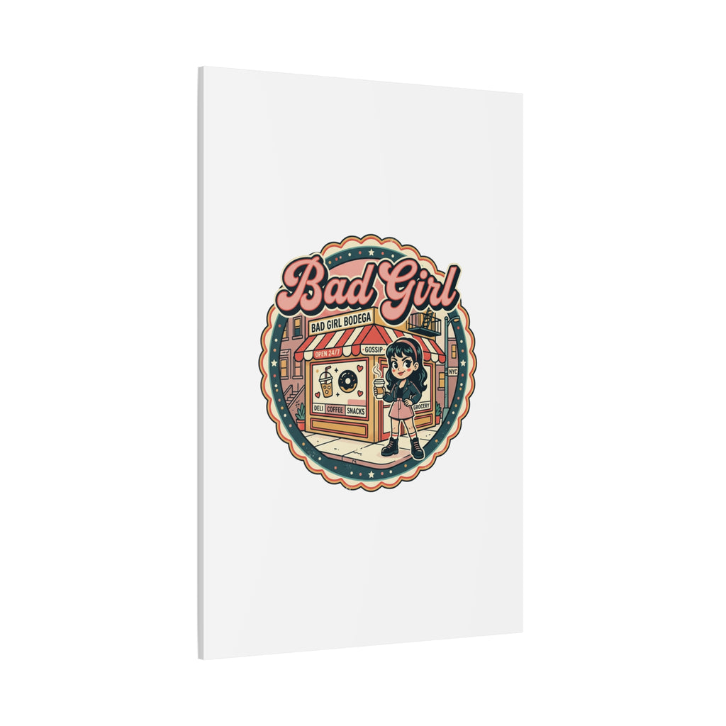 Bad Girl Bodega Canvas Print | Bodega, NYC, Y2K Corner Store Art