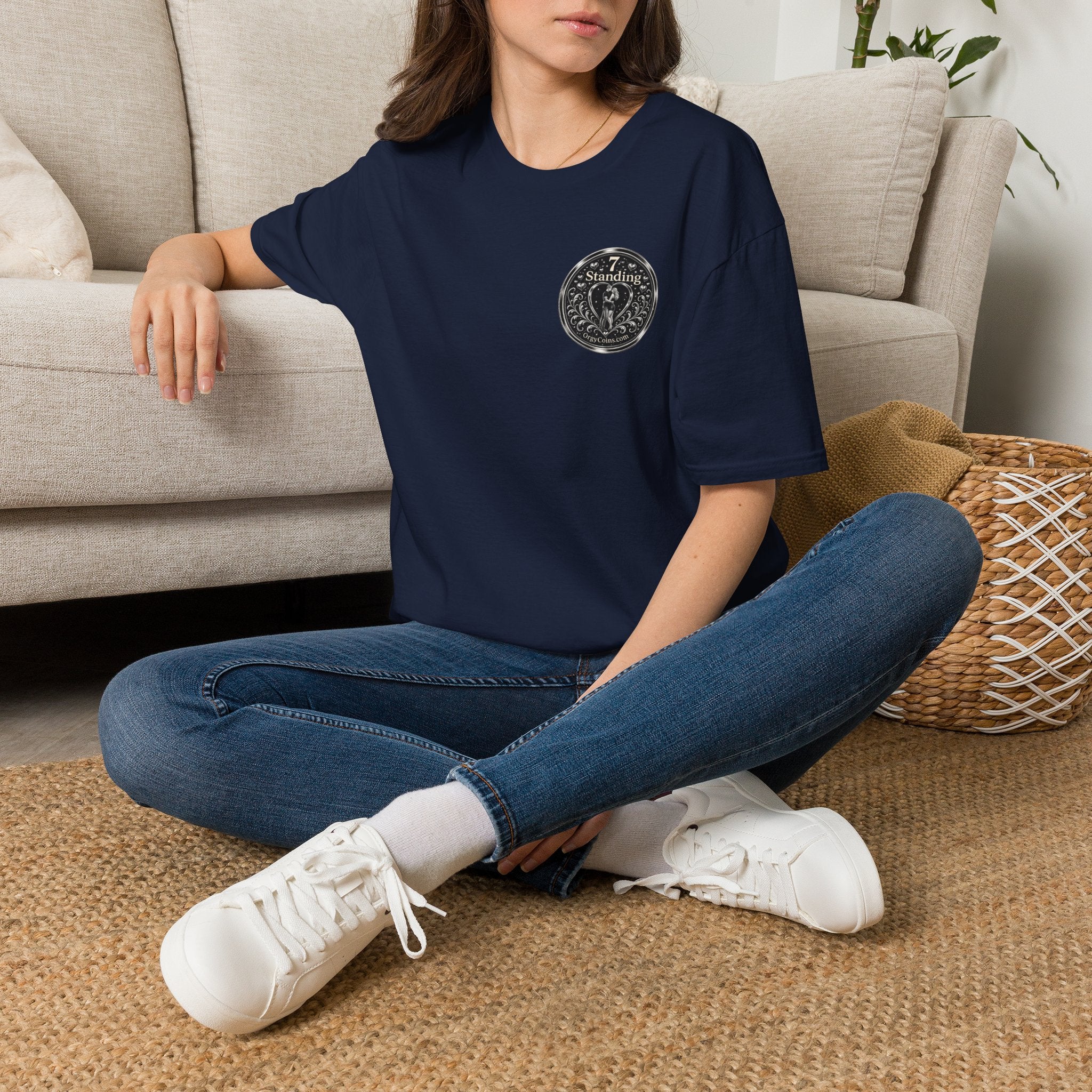 Standing Seven Orgy Coin Graphic T-Shirt
