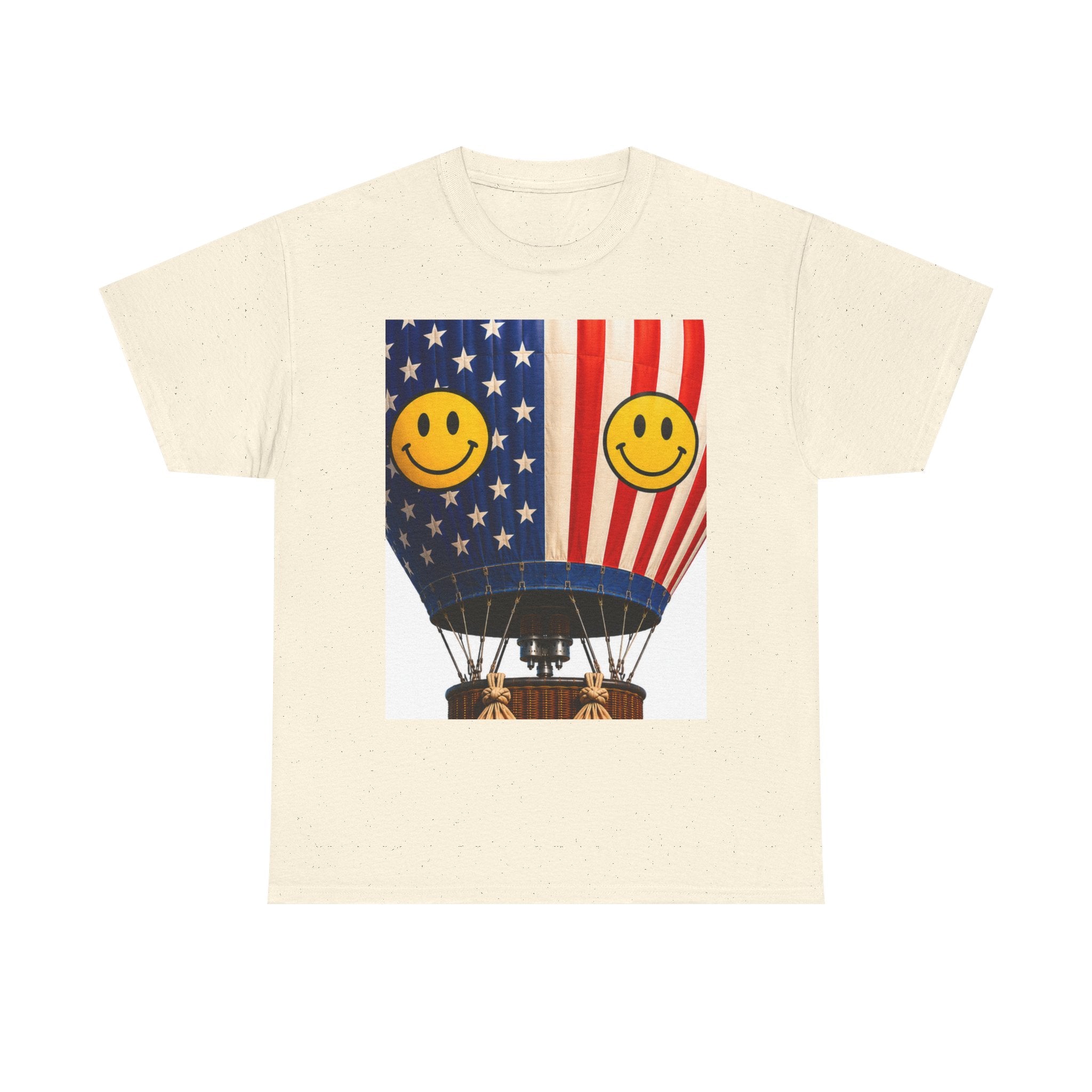 American Flag Hot Air Balloon Tee — "Happy Birthday America 250" Patriotic T-Shirt