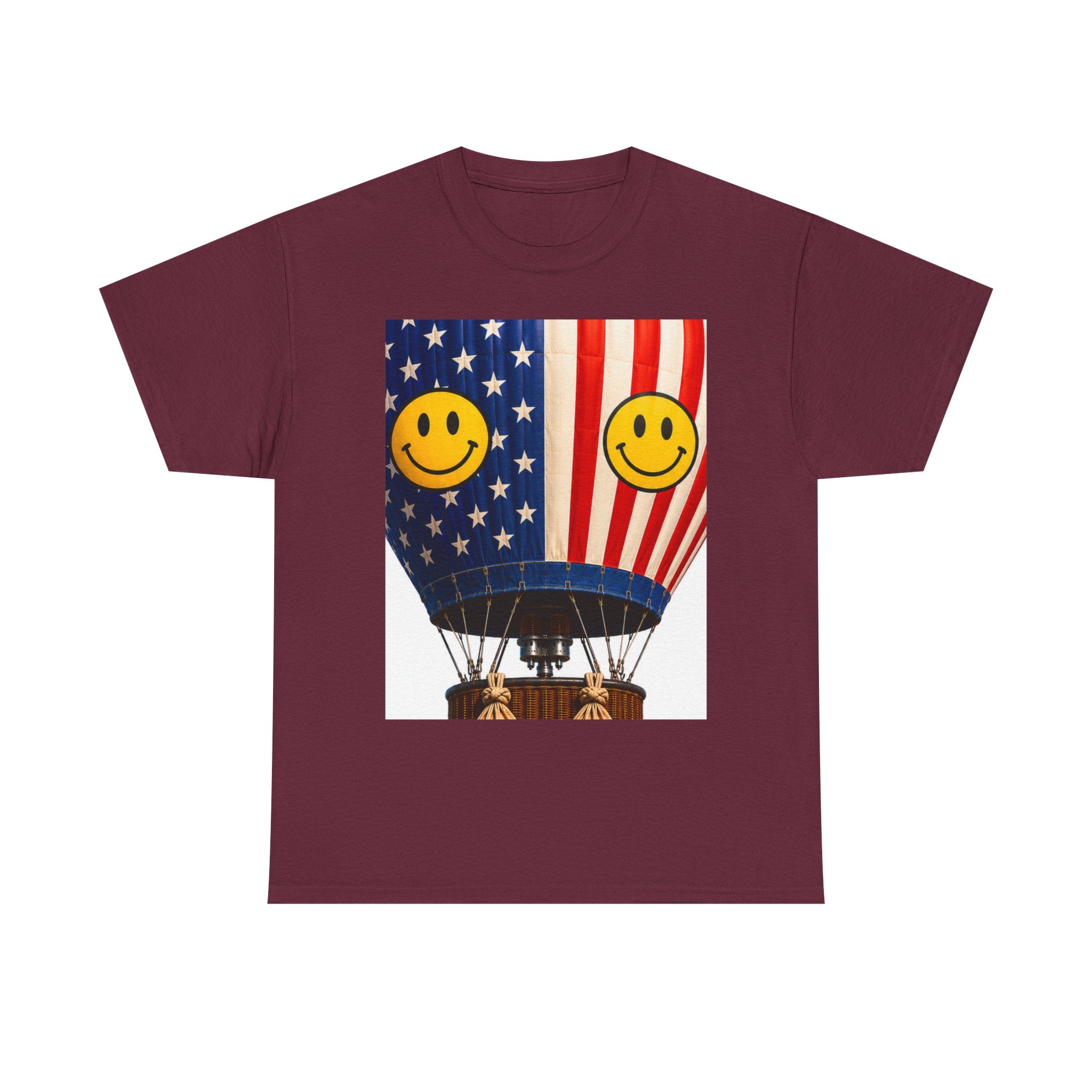 American Flag Hot Air Balloon Tee — "Happy Birthday America 250" Patriotic T-Shirt