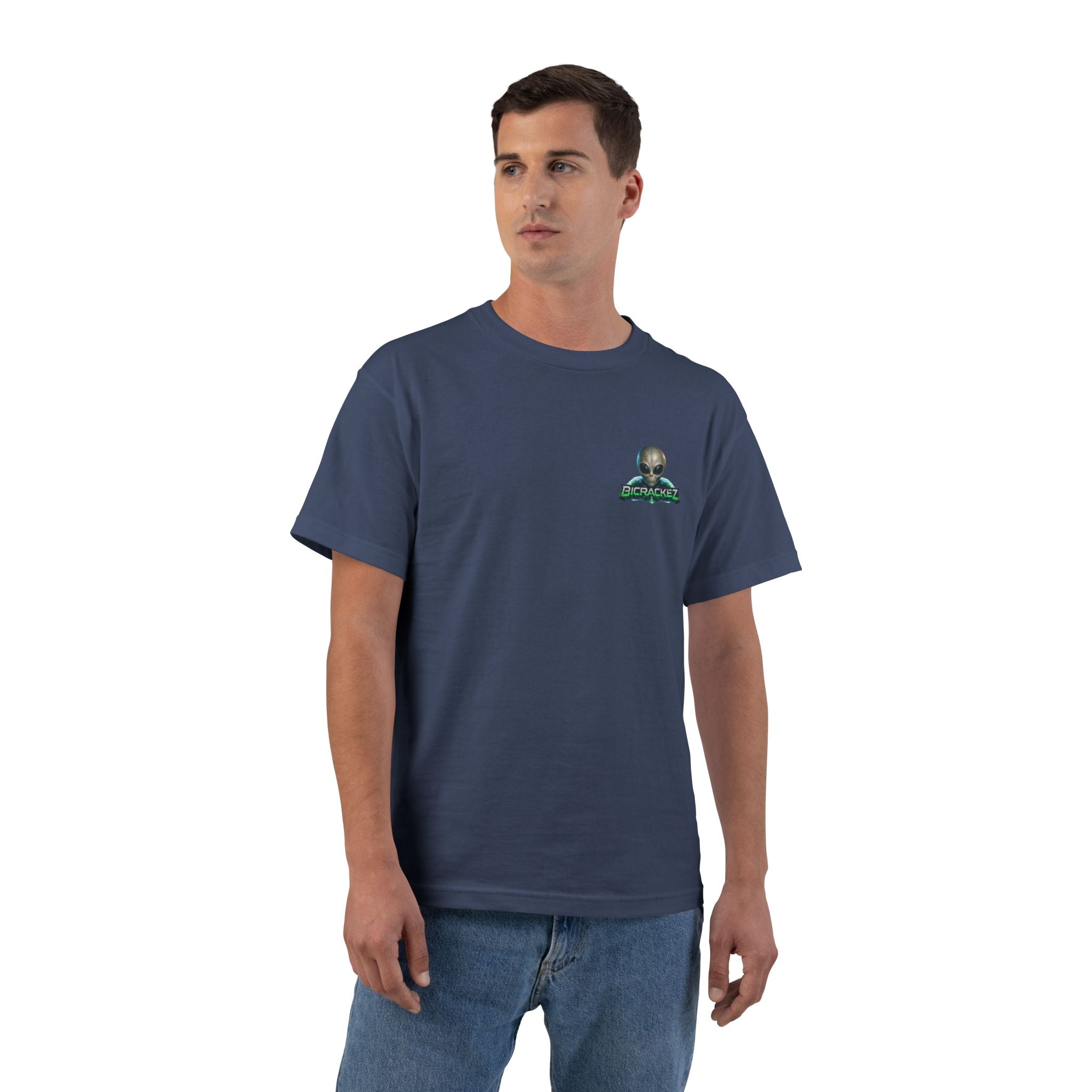 Alien Meditation Graphic T-Shirt — 'See No Evil' Trio Sci‑Fi Tee
