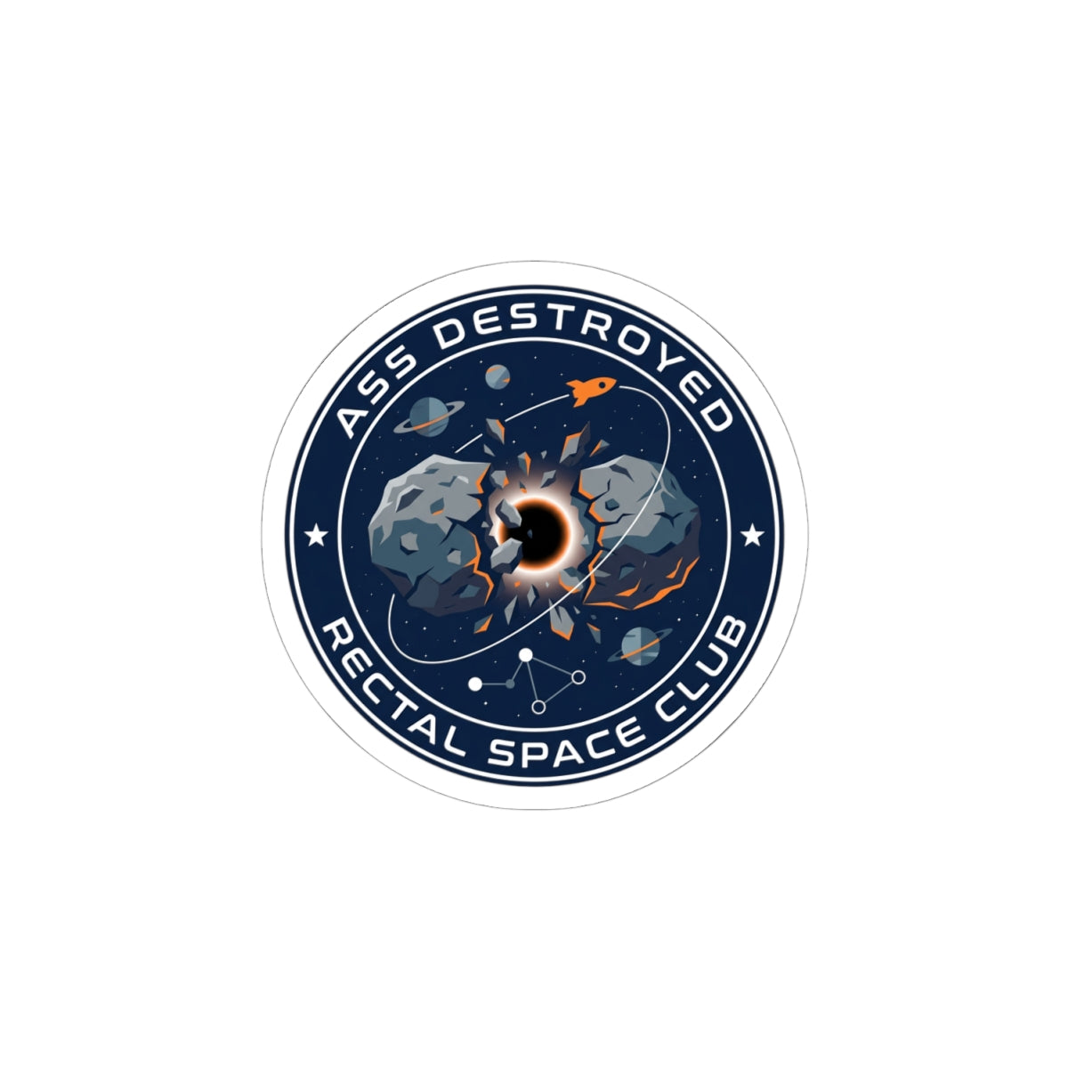 Asteroid Mission Patch Kiss-Cut Stickers | space, mission patch, rocket