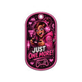 Gamer Girl 'Just One More!' Kiss-Cut Sticker - Pink Arcade Controller Design