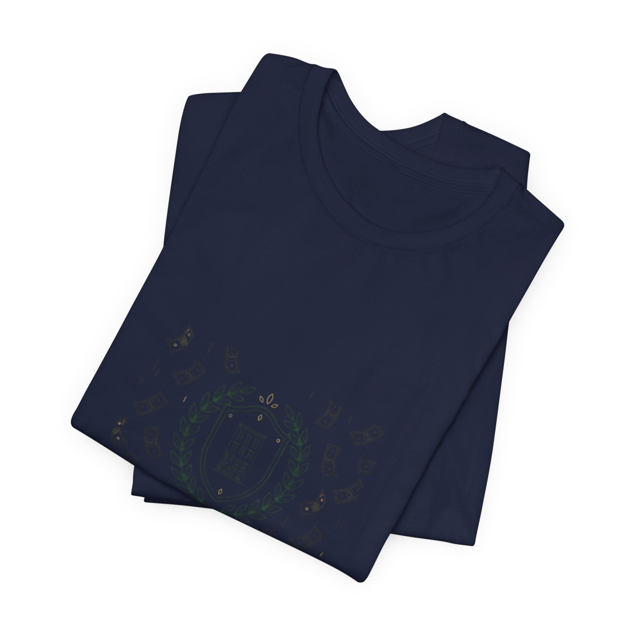 fu money Crest Tee | old money minimalist, serif monochrome